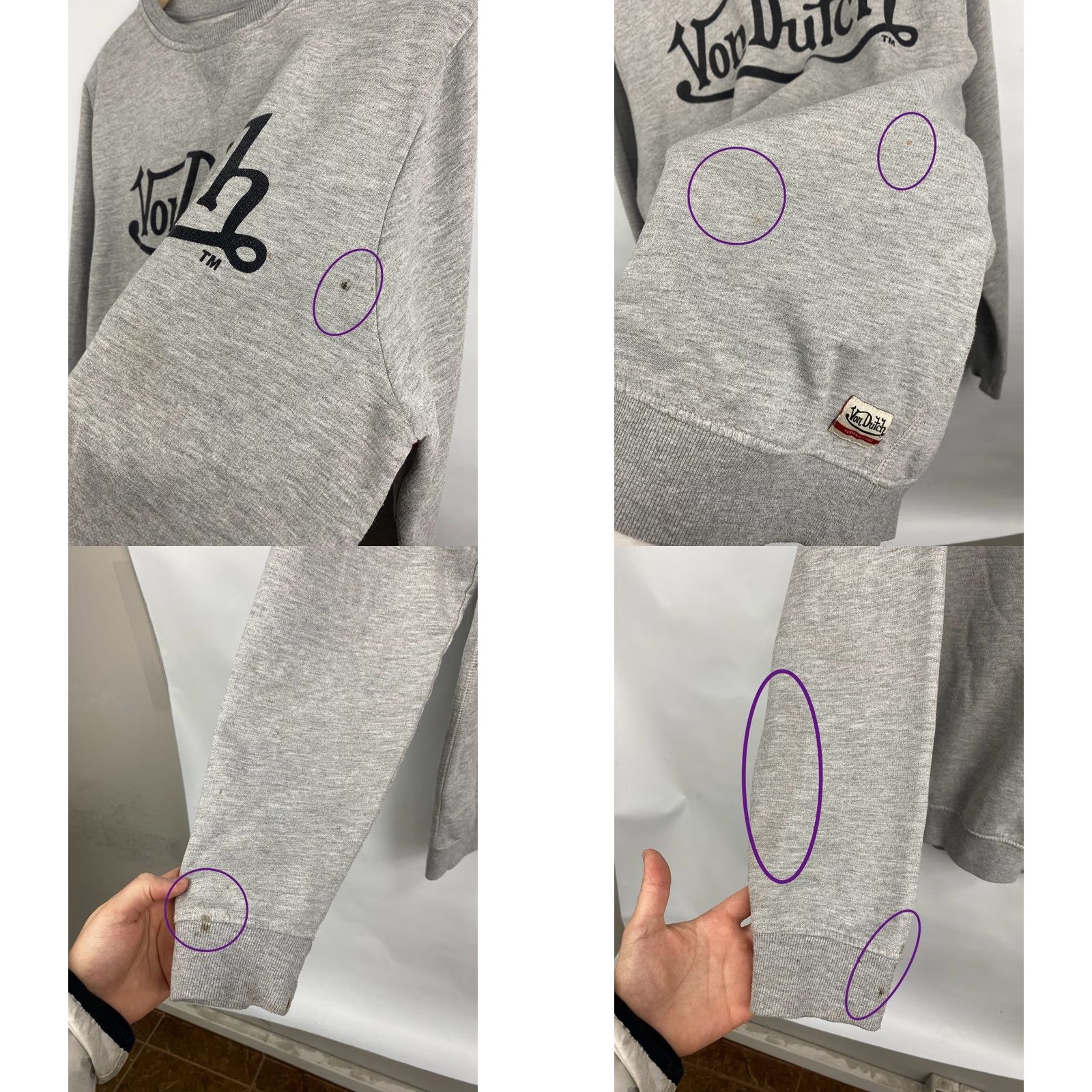 Von Dutch VINTAGE Von Dutch Sweatshirt Mens XL Gray Retro Hype Pullover Shorter Word Order Optimized Size US XL / EU 56 / 4 - 8 Thumbnail
