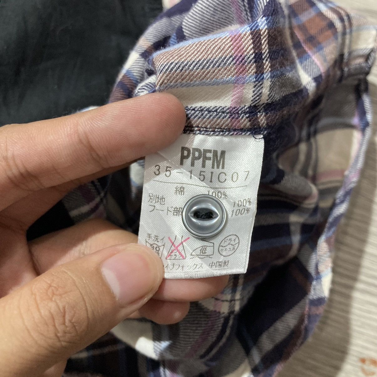 PPFM 2000s PPFM Double Layer Flanel Plaid Hoodie Lgb Punk Style Size US M / EU 48-50 / 2 - 16 Thumbnail