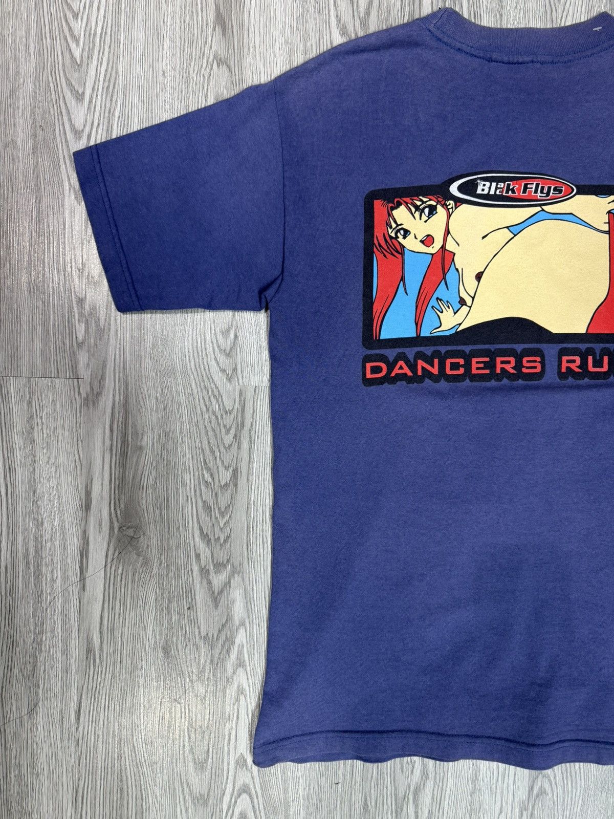 Japanese Brand 90’s BLACK FLYS DANCERS RULE WOMAN LOGO RETRO VINTAGE TSHIRT Size US M / EU 48-50 / 2 - 2 Thumbnail