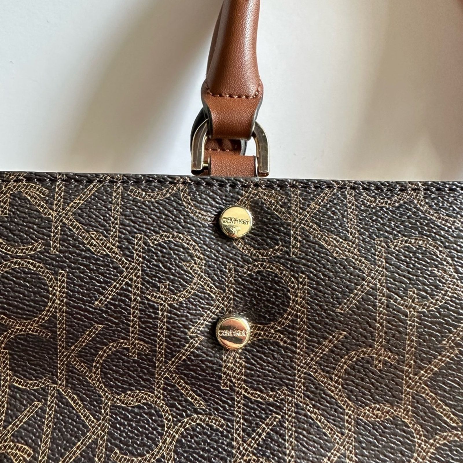Calvin Klein New Original Calvin Klein Handbag Signature Square Satchel Size ONE SIZE - 6 Thumbnail