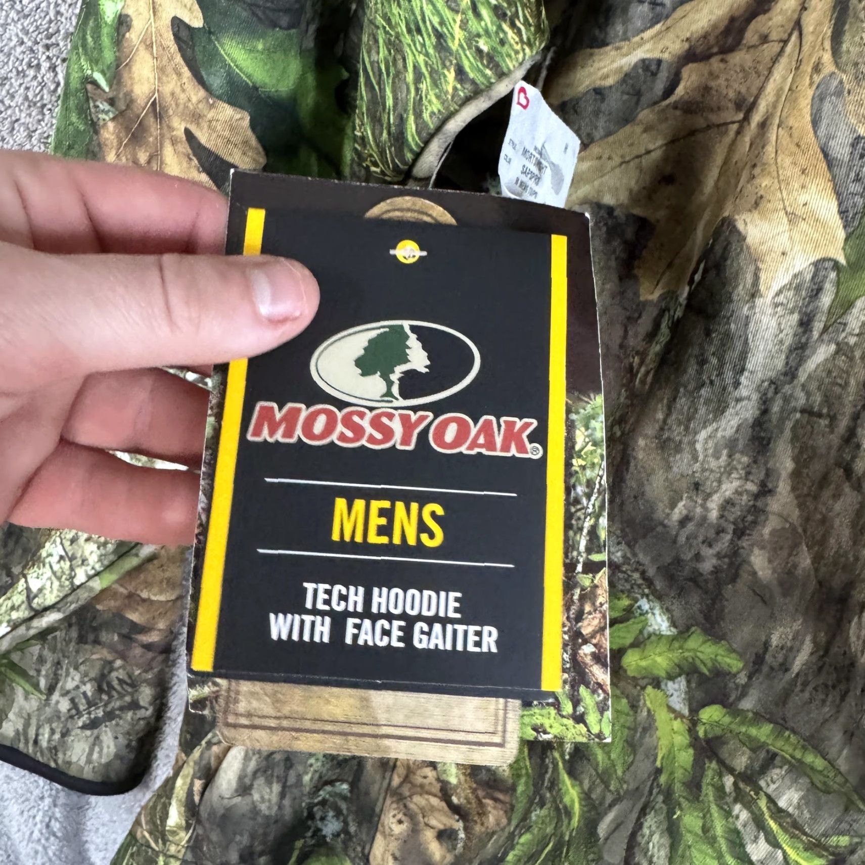 Vintage Mossy Oak Hoodie Mens 3XL Green Camo Tech Pullover Face Gaiter Fleece Hunting Size US XXL / EU 58 / 5 - 6 Thumbnail