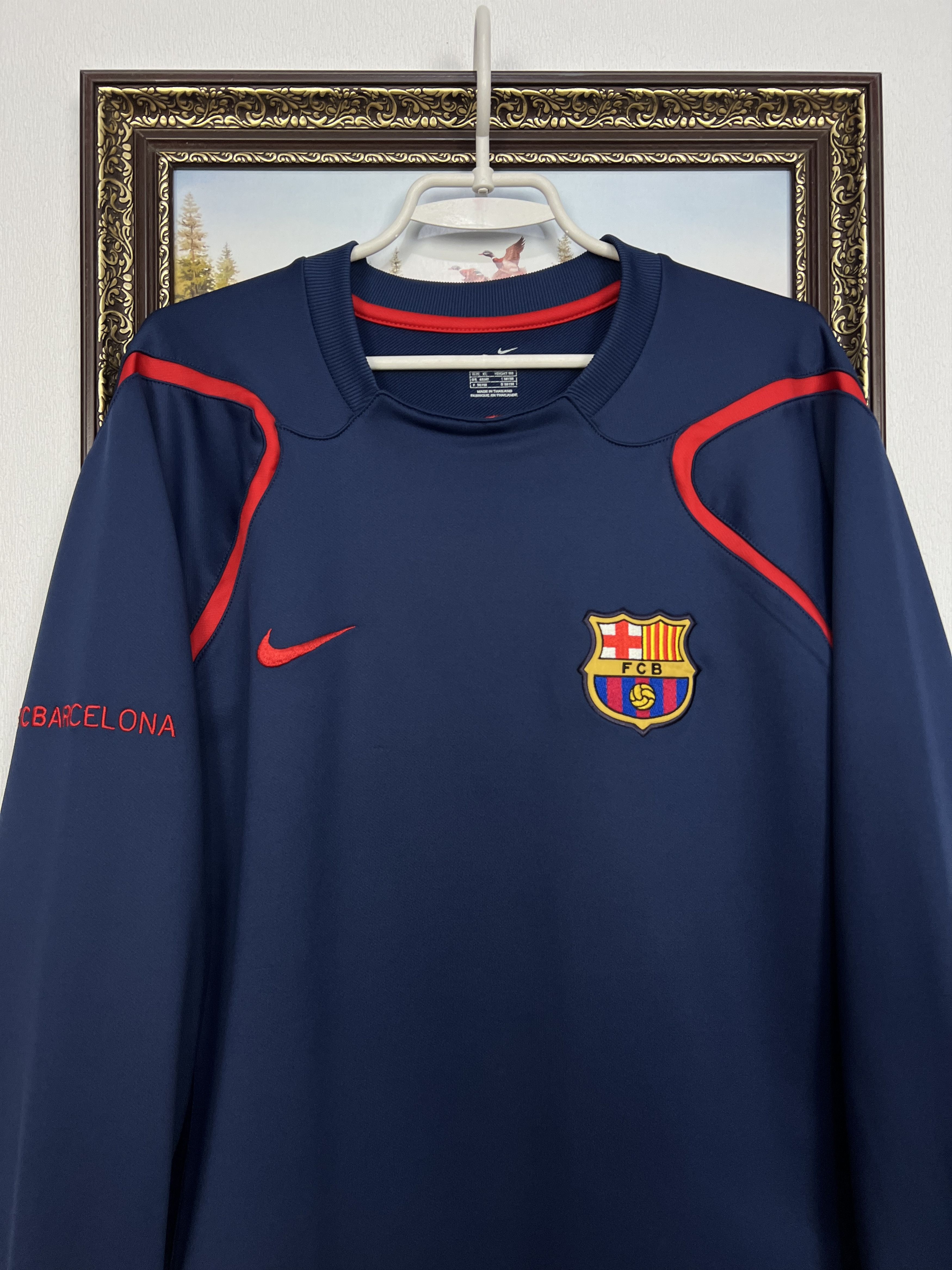 Nike FC Barcelona Football Train Sweatshirt Soccer Track Top Size US XL / EU 56 / 4 - 2 Thumbnail