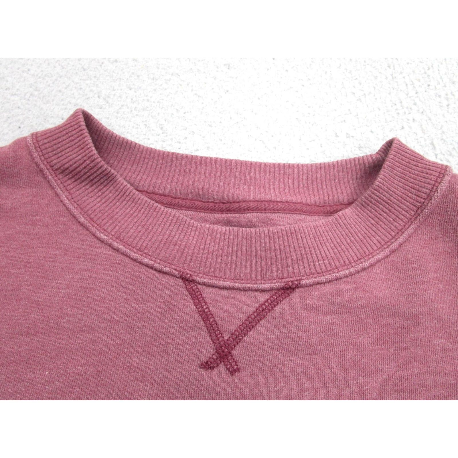 Vintage Aerie Sweatshirt Womens M Pink Crewneck Side Slit Boxy Oversized Cozy Pullover Size M / US 6-8 / IT 42-44 - 5 Thumbnail