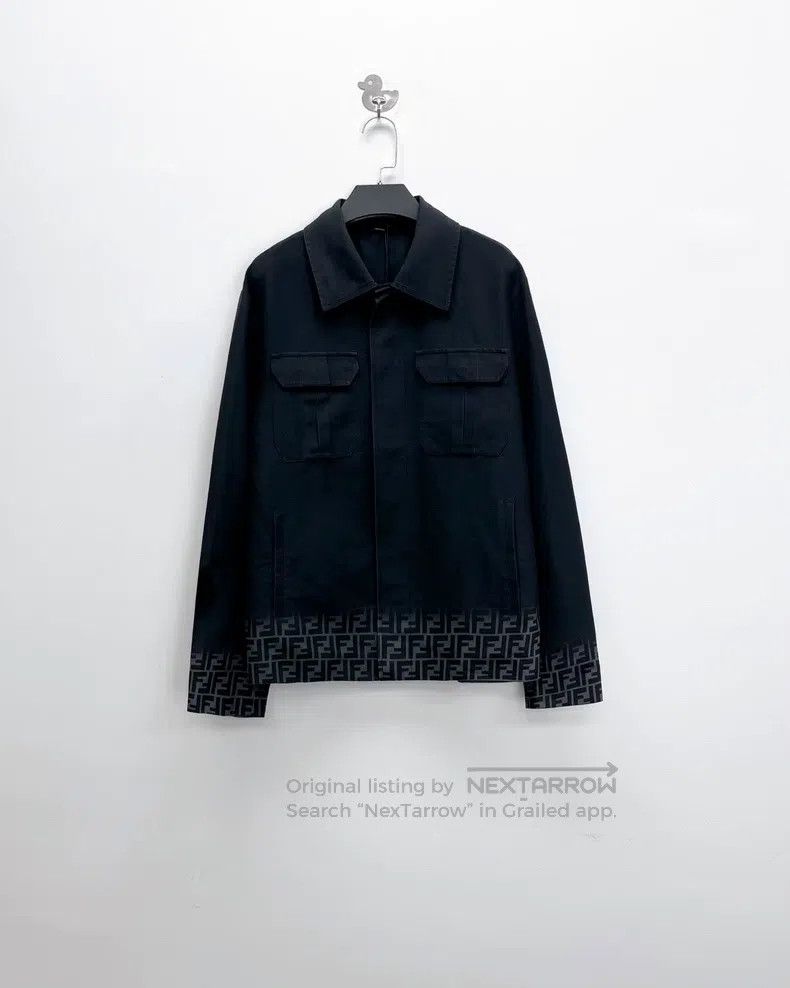 Fendi Fendi Black and Grey Washed Faded Dark Pattern Double F Pr Size US S / EU 44-46 / 1 - 1 Thumbnail