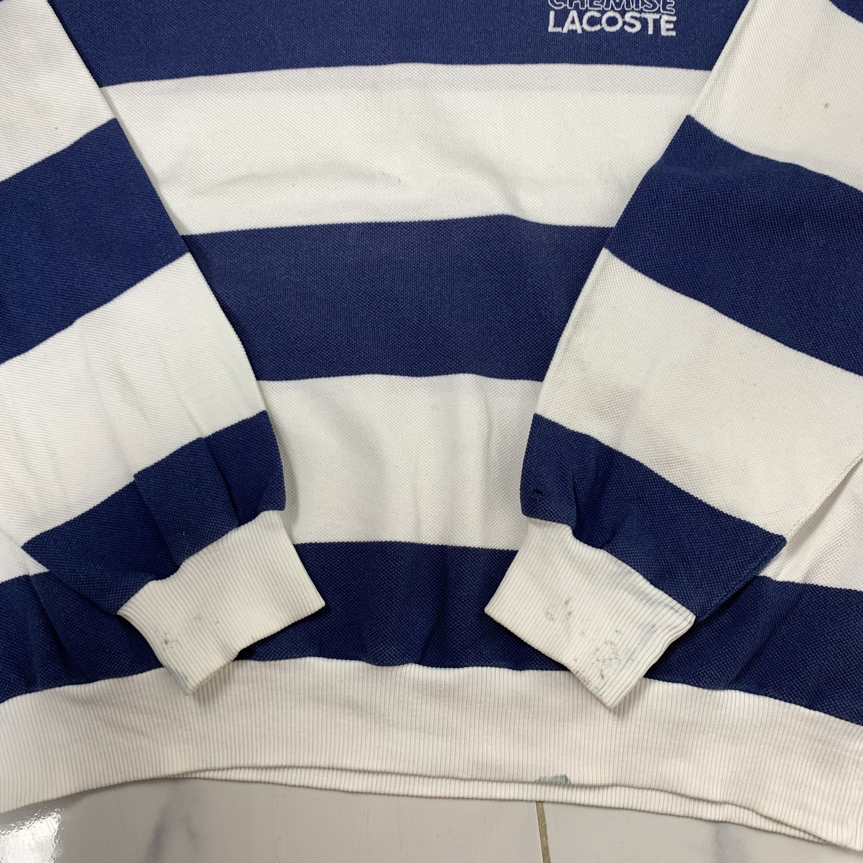 Lacoste Vintage La Chemise Lacoste Striped Sweatshirt Crewneck Size US L / EU 52-54 / 3 - 6 Thumbnail