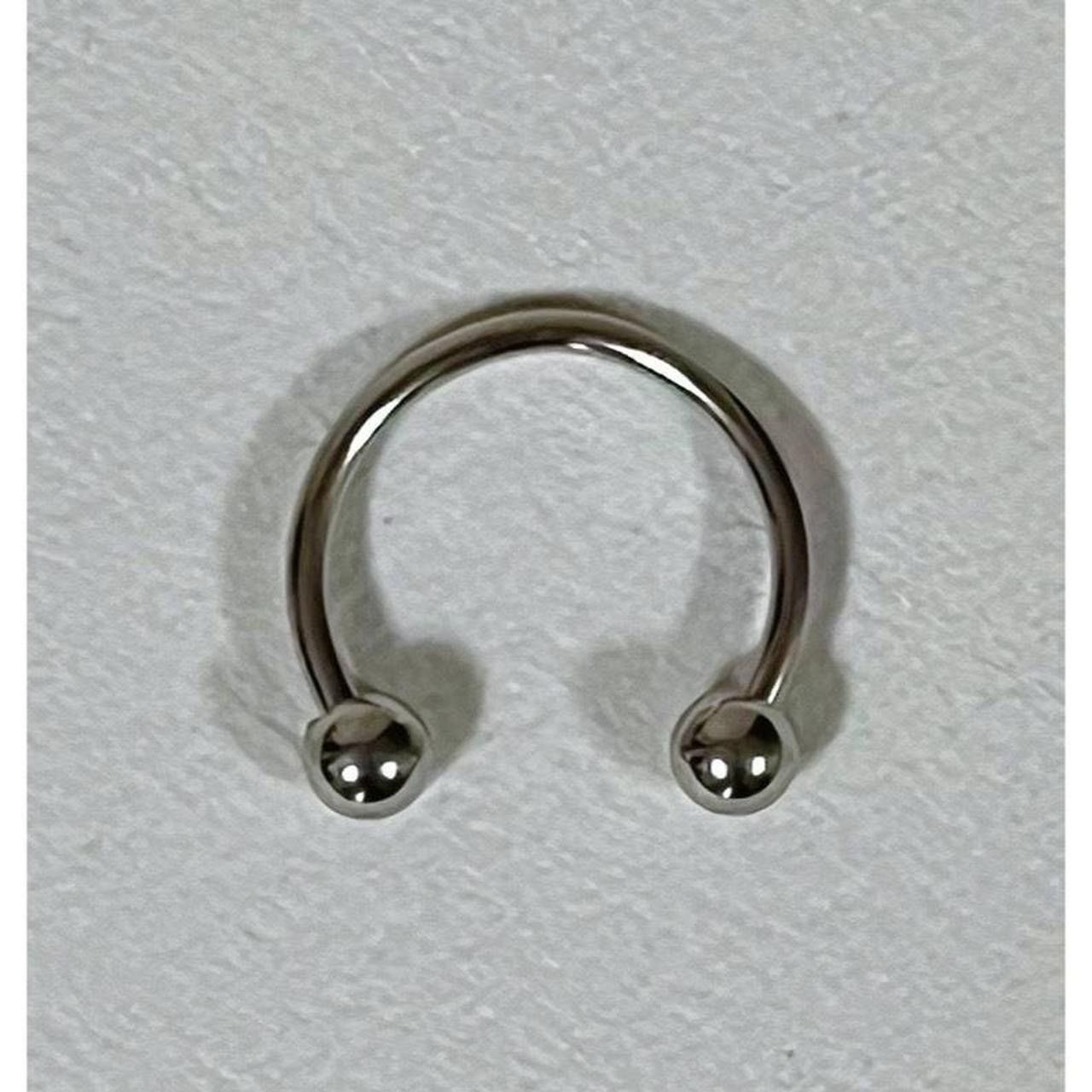 Japanese Brand × Vintage Silver Horseshoe Septum Piercing Earring Body Jewelry 🩶 Size ONE SIZE - 1 Thumbnail