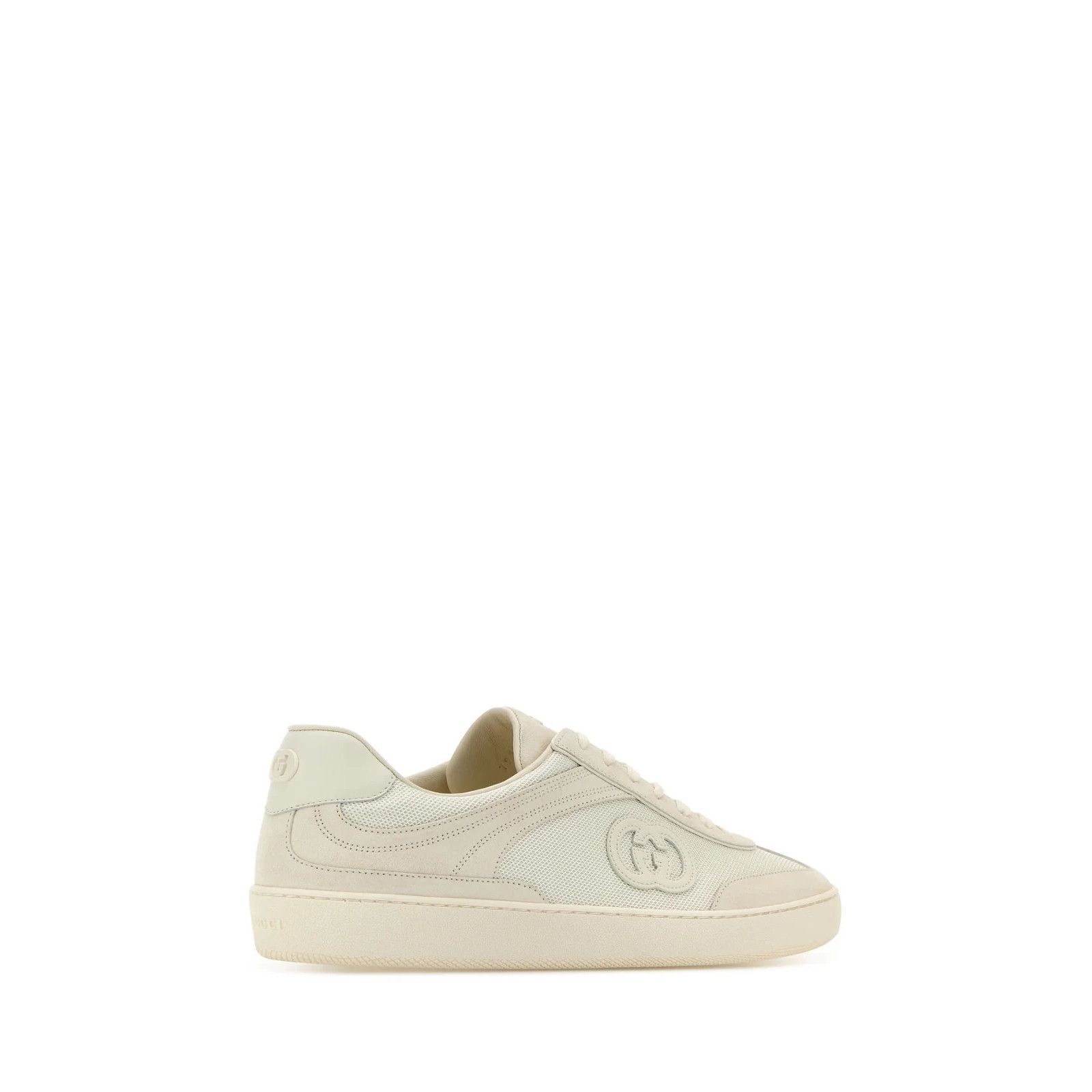 GUCCI White Suede And Fabric Sneakers New & Authentic (Men's
