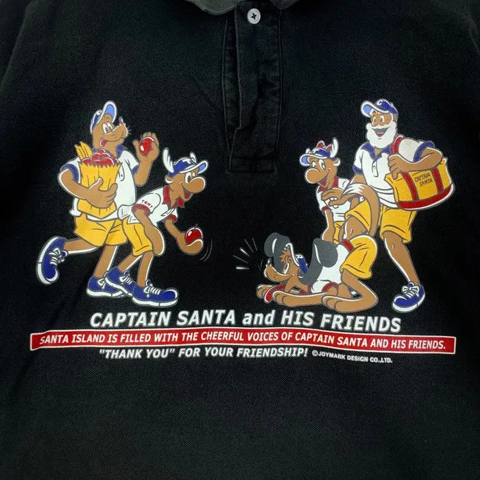 Vintage Vintage CAPTAIN SANTA FRIENDS Ocean Polo Tee Shirt Size XL / US 12-14 / IT 48-50 - 3 Thumbnail