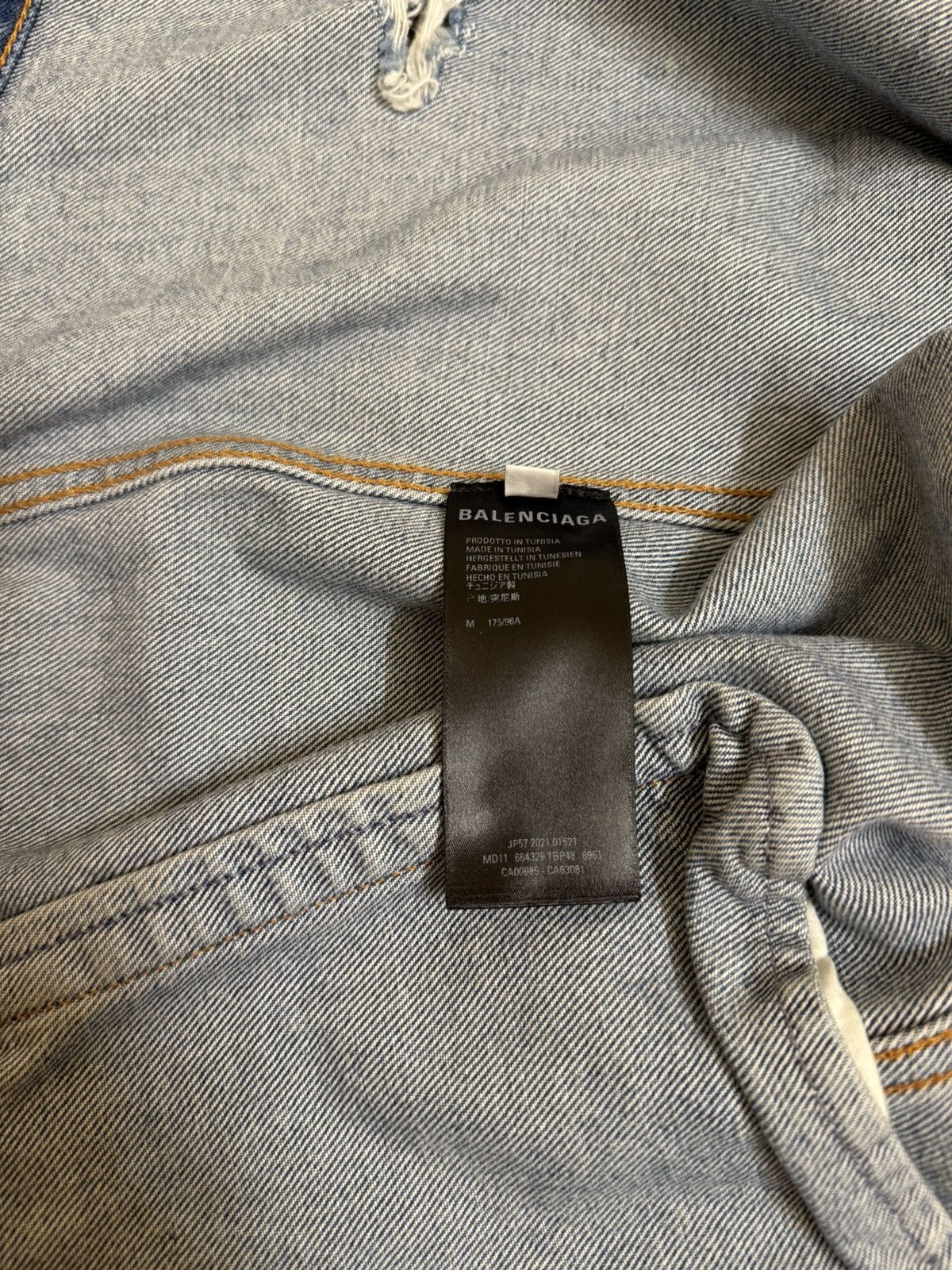 Balenciaga Balenciaga Denim Jacket Size US XL / EU 56 / 4 - 16 Thumbnail