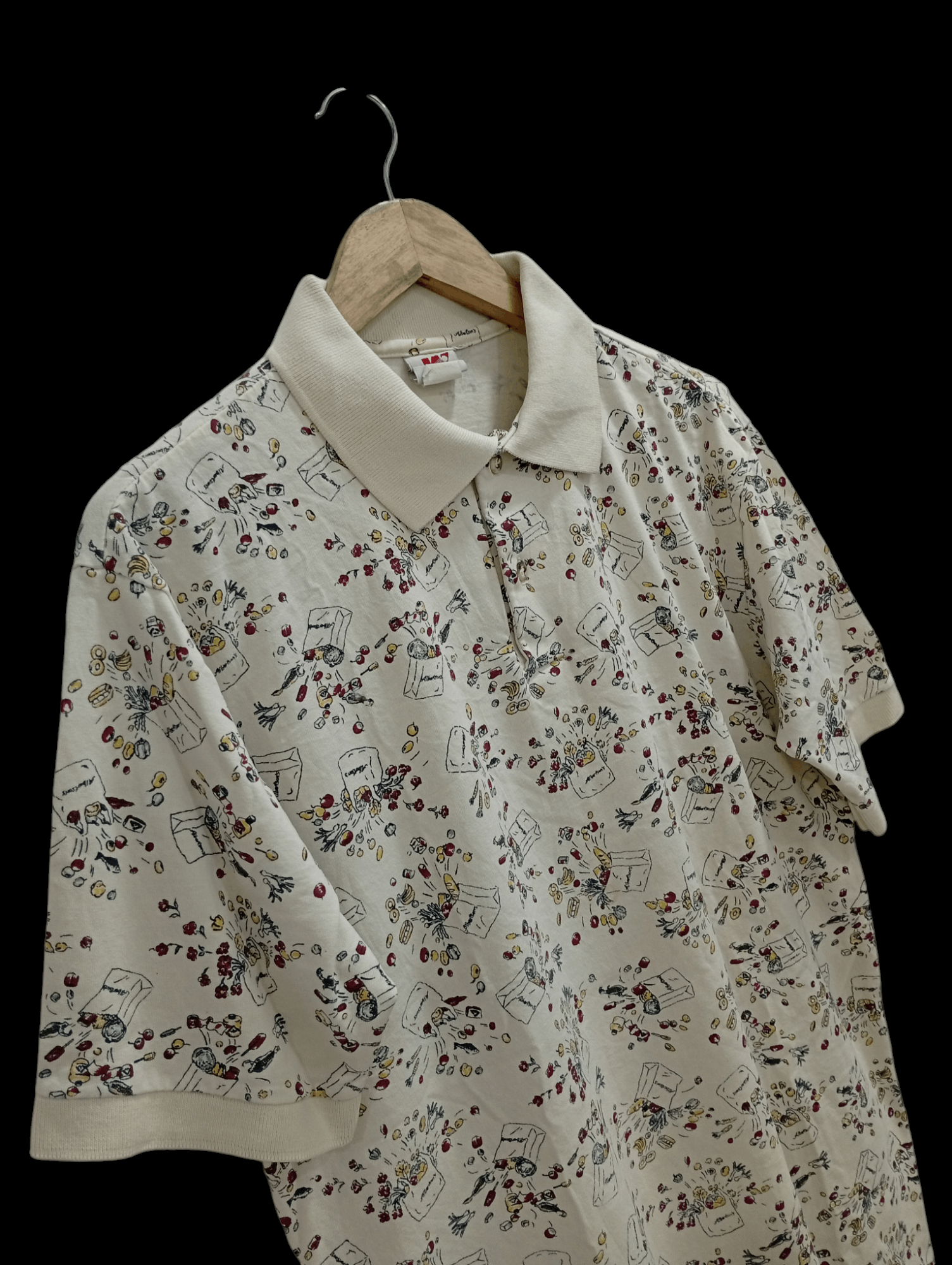 Japanese Brand × Vintage 🔥🔥Vintage Whang Full Print Polo T-Shirt Size US L / EU 52-54 / 3 - 5 Thumbnail