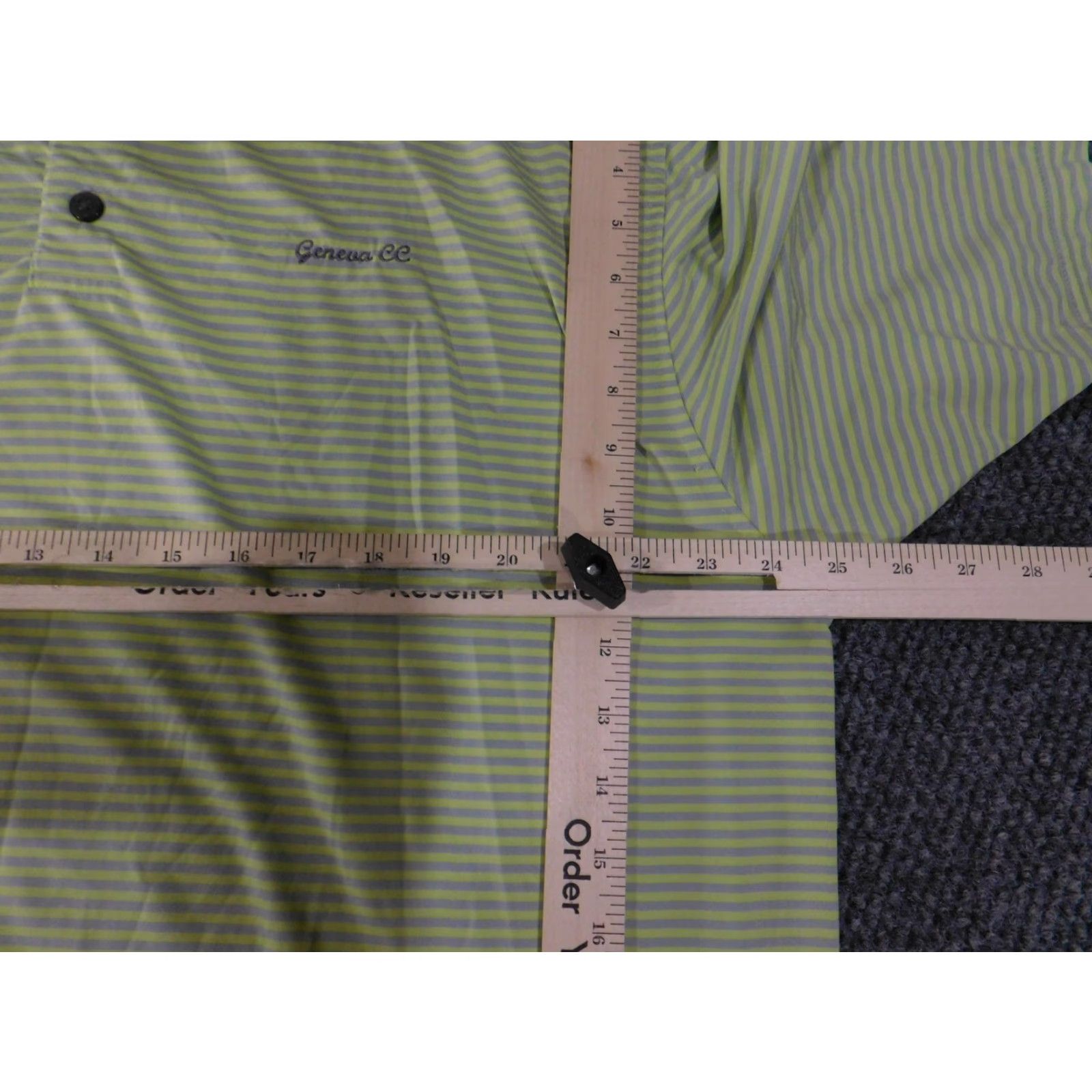 Footjoy FootJoy Polo Shirt Mens Large Green Striped Golf Geneva CC FJ Logo Performance-Activewear Casual Shirt Size US L / EU 52-54 / 3 - 7 Thumbnail