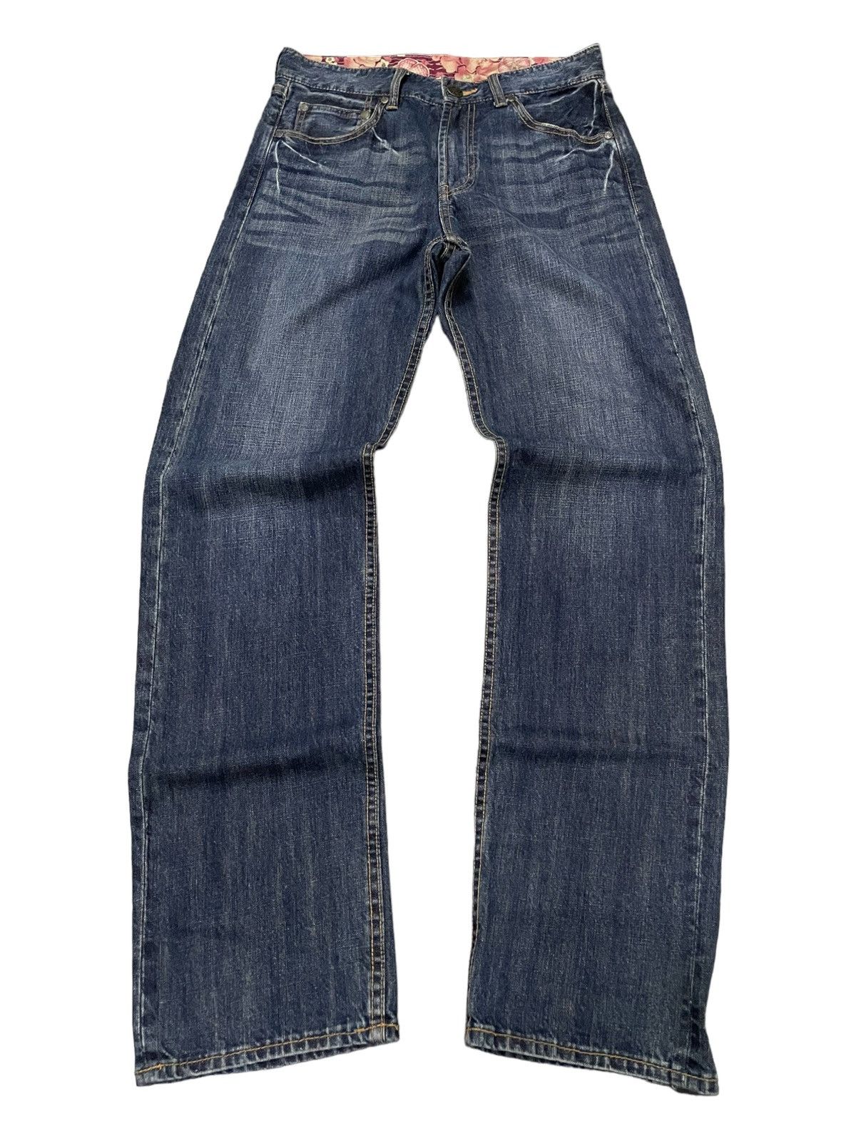 Red Monkey × Samurai Jeans Sukajan Yakuza Embroidered Traditional Japanese Tattoo Jeans Size US 30 / EU 46 - 2 Thumbnail