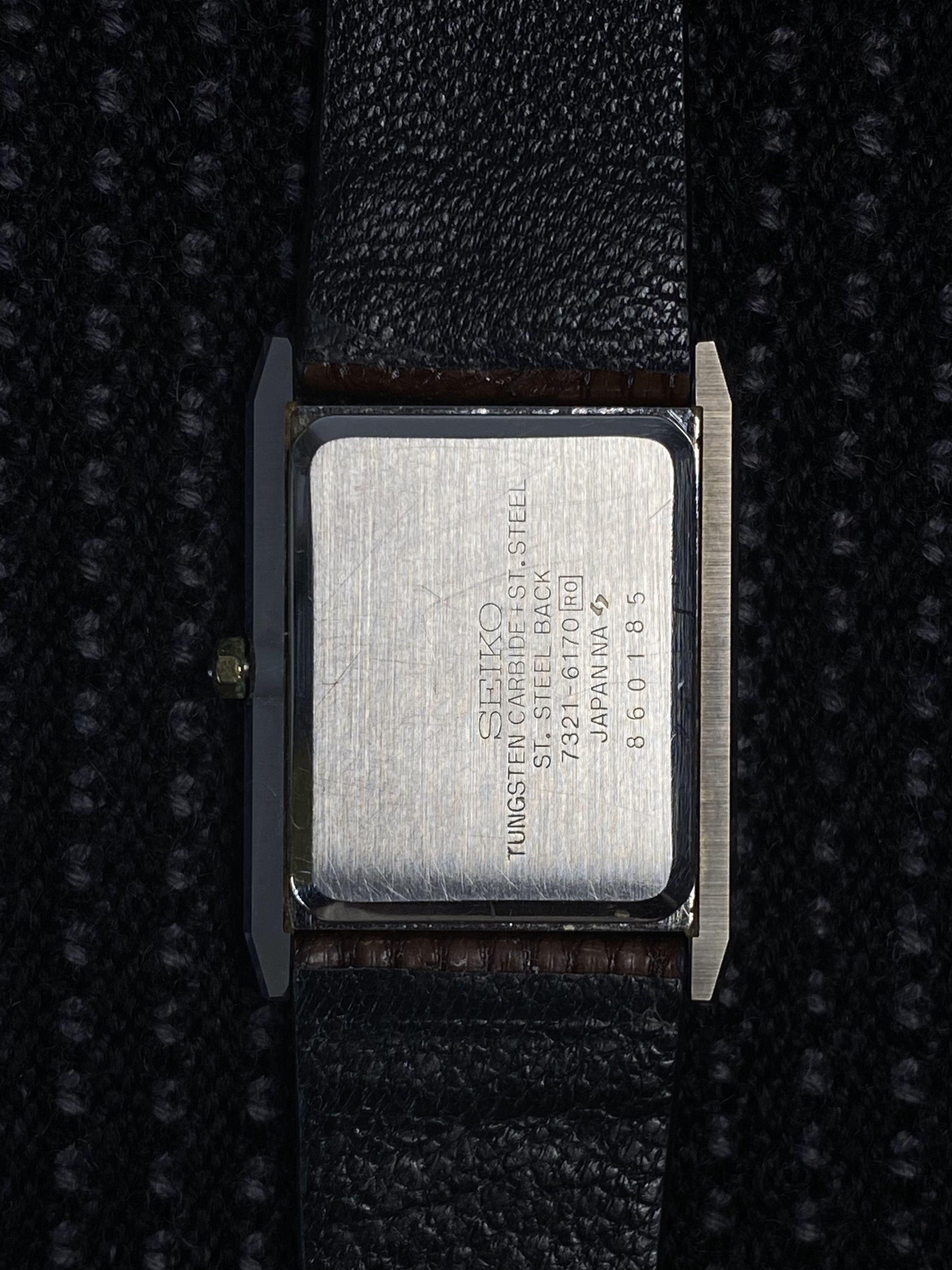 Seiko × Vintage 💥 Vtg 80's Seiko Dolce Tank Tungsten Carbide Size ONE SIZE - 7 Thumbnail