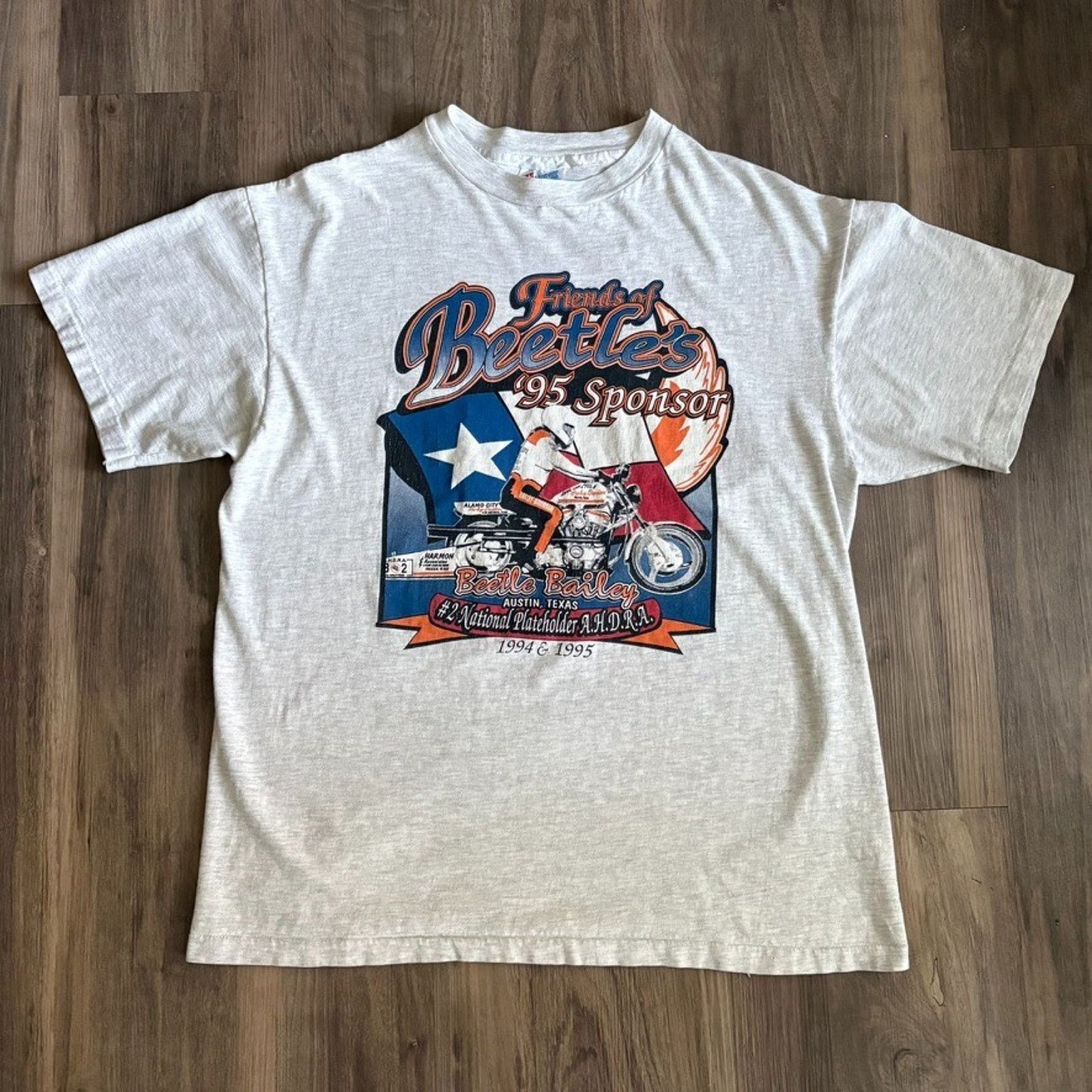 Harley Davidson × Vintage Vintage Harley Davidson Drag Racing T-Shirt Men's Size L Size US L / EU 52-54 / 3 - 1 Thumbnail