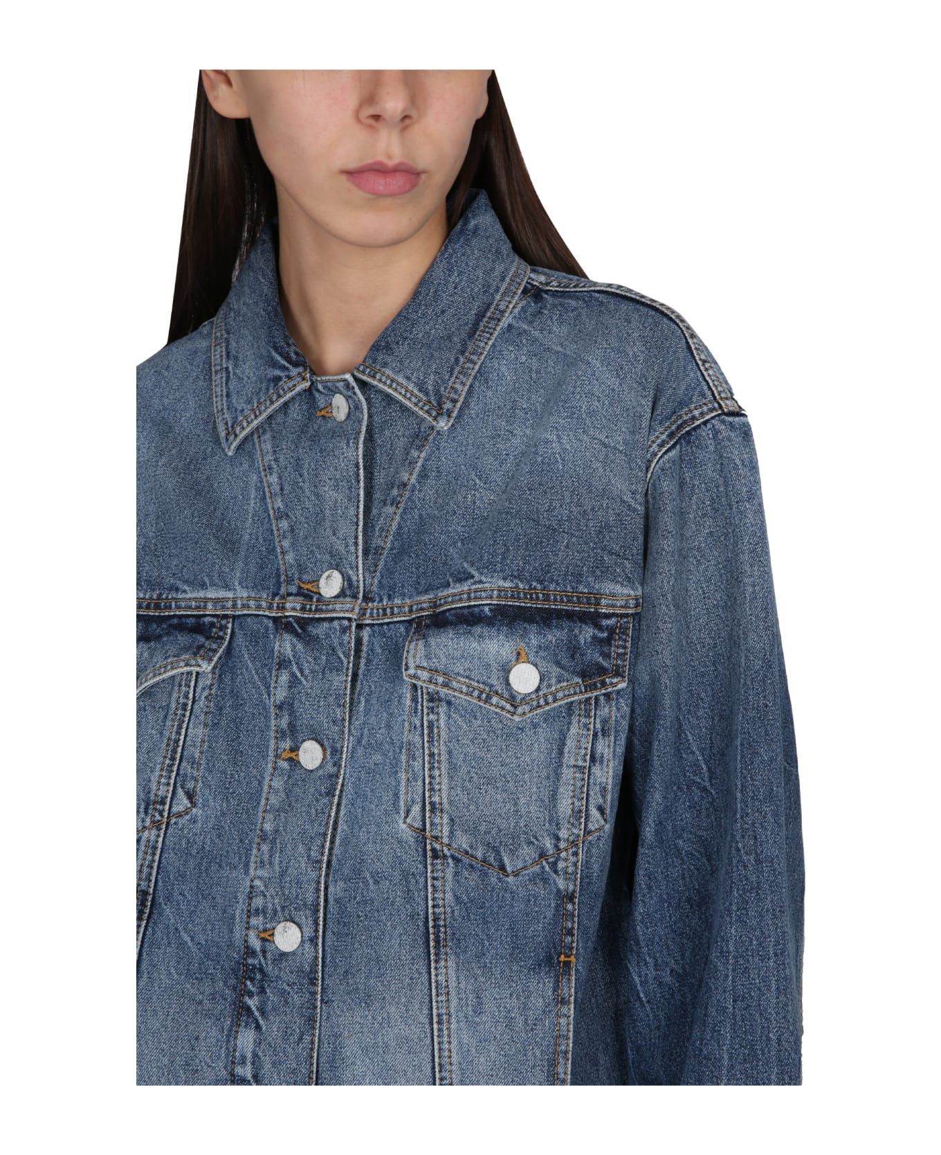 Palm Angels o1y1125 Denim Jacket in Blue Size S / US 4 / IT 40 - 4 Thumbnail