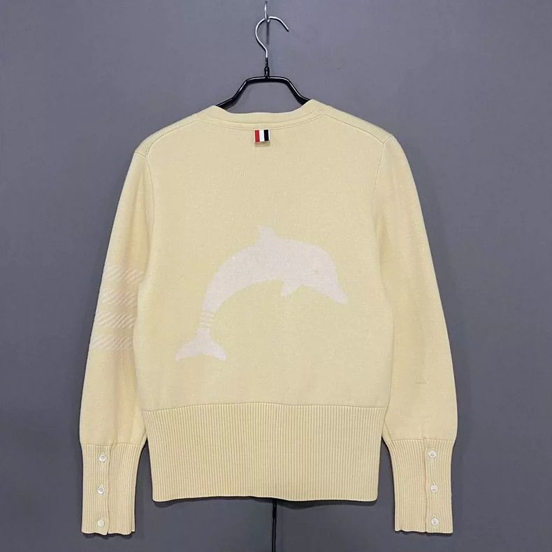 Thom Browne Thom Browne Light yellow dolphin cardigan Size S / US 4 / IT 40 - 3 Thumbnail