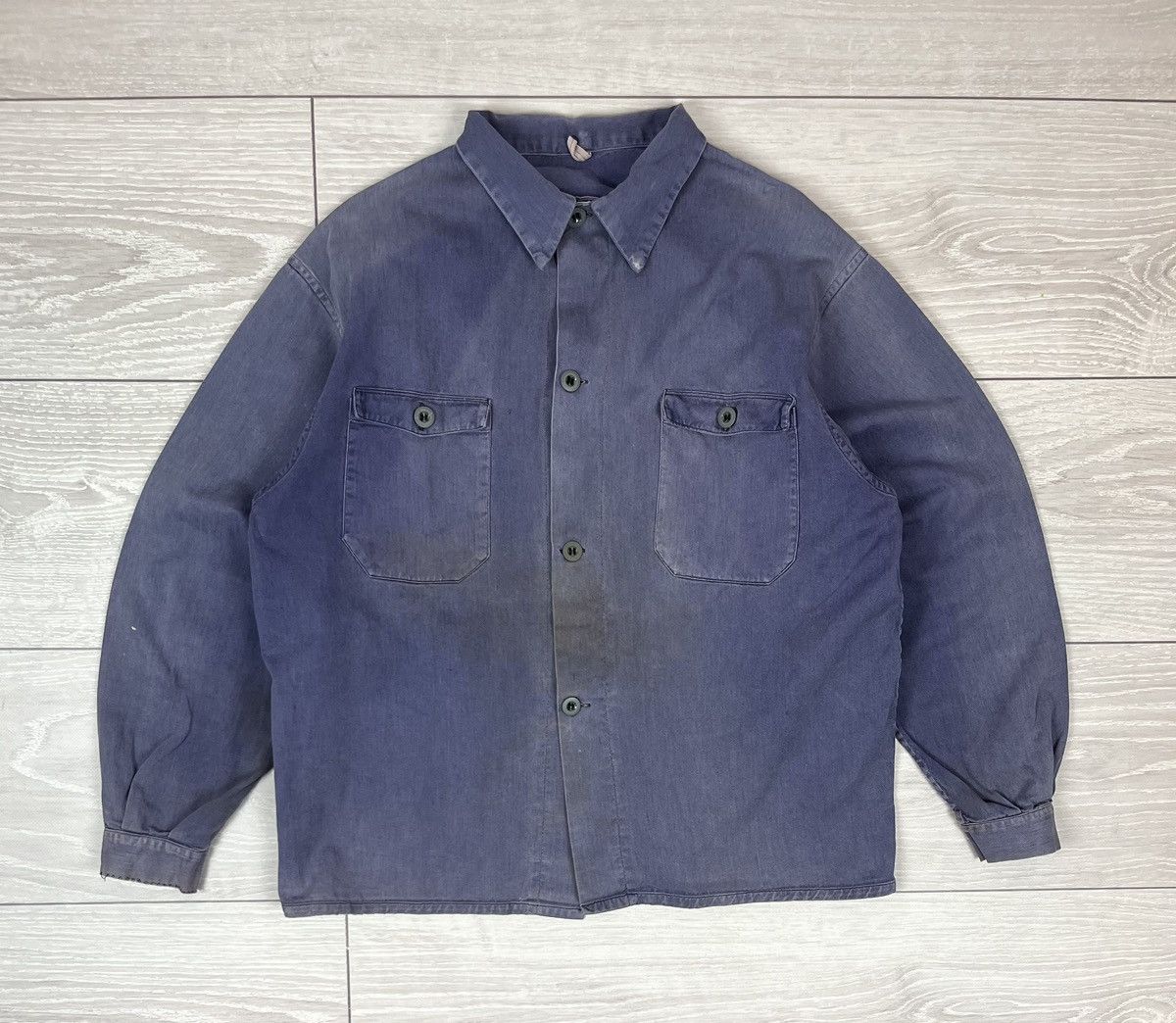 Le Laboureur Le Laboureur Vintage 70s Blue French Work Chore Jacket Size US M / EU 48-50 / 2 - 1 Thumbnail