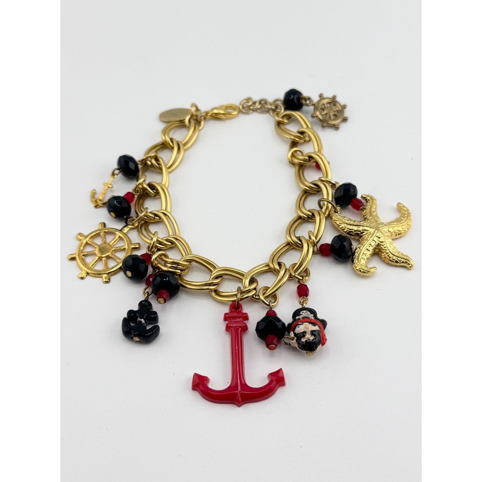 Vintage Vintage nautical pirate sealife charm bracelet Size ONE SIZE - 4 Thumbnail