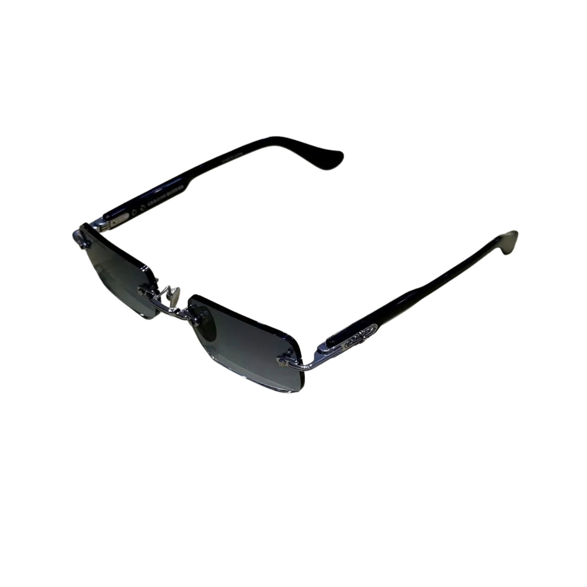Chrome Hearts CHROME HEARTS DEEP I SHINY SILVER BLACK PLASTIC - SUN Size ONE SIZE - 2 Thumbnail