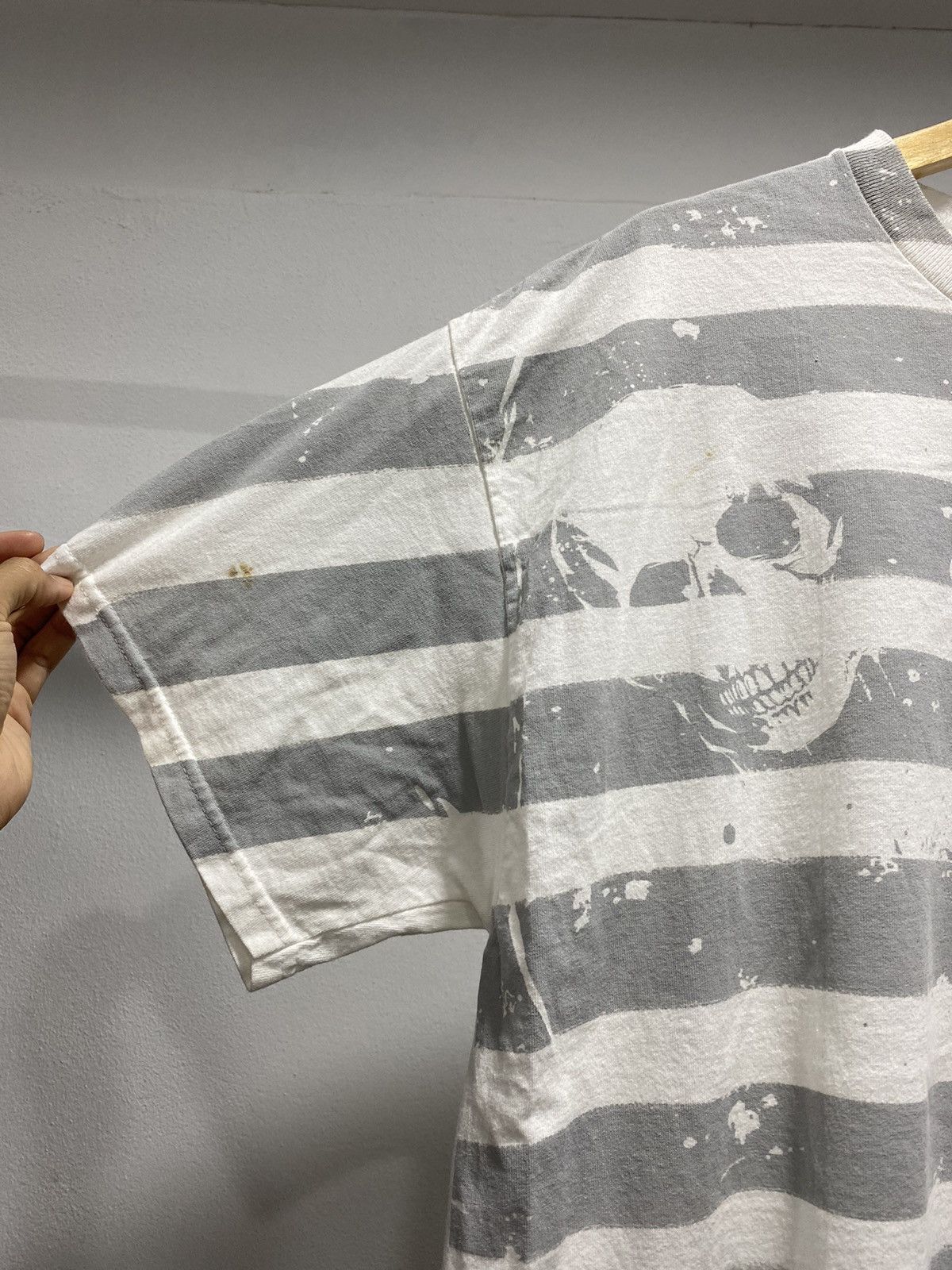 Hysteric Glamour × Japanese Brand × Le Grande Bleu (L.G.B.) Sick☠️ Printed Stripes Skulls Lgb Size US L / EU 52-54 / 3 - 5 Thumbnail