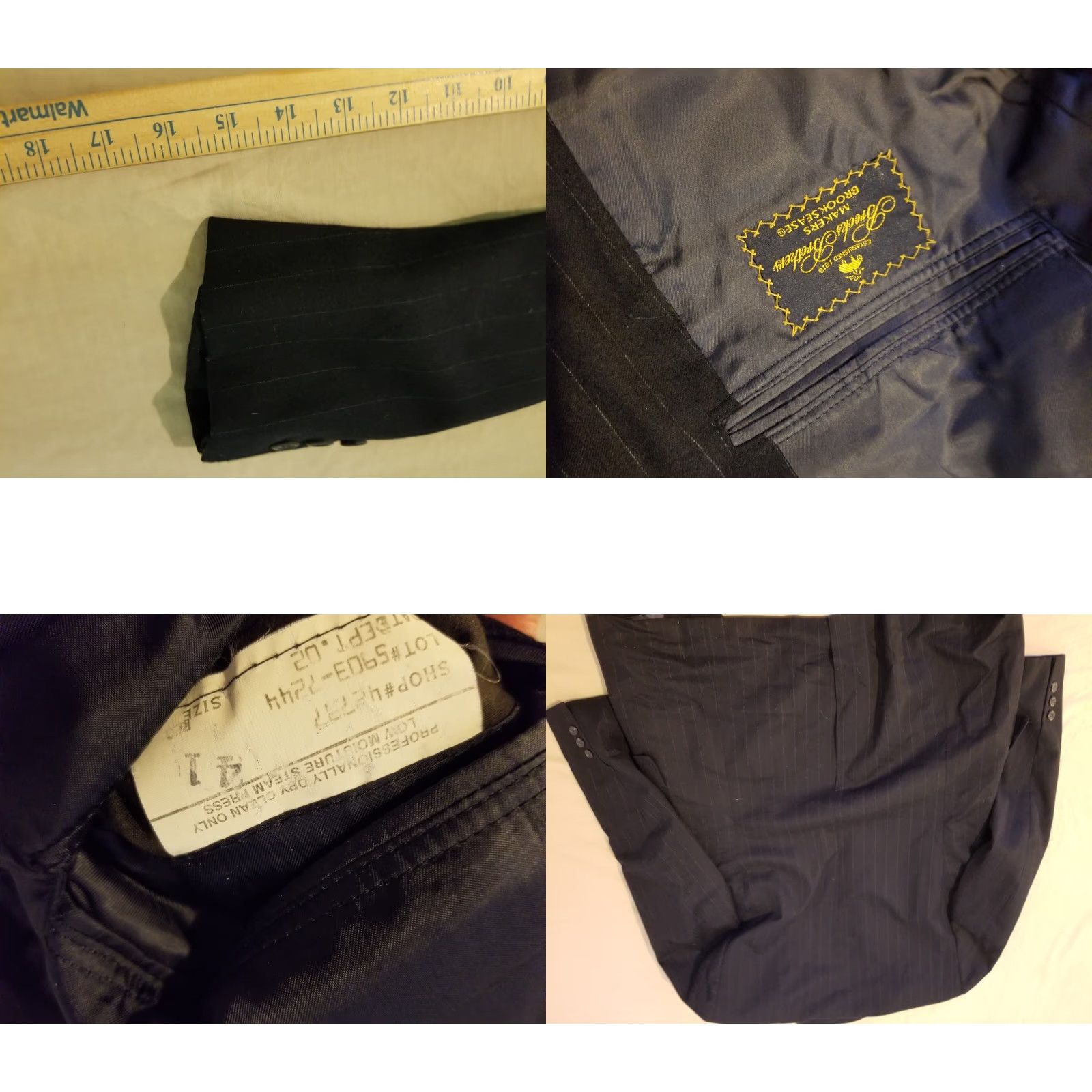 Brooks Brothers Brooks Brothers Suit Mens Wool 41R Navy Blue 2 Piece Regular Size 41 Blue Wool 2 Piece Men’s Suit Size 42R - 8 Thumbnail