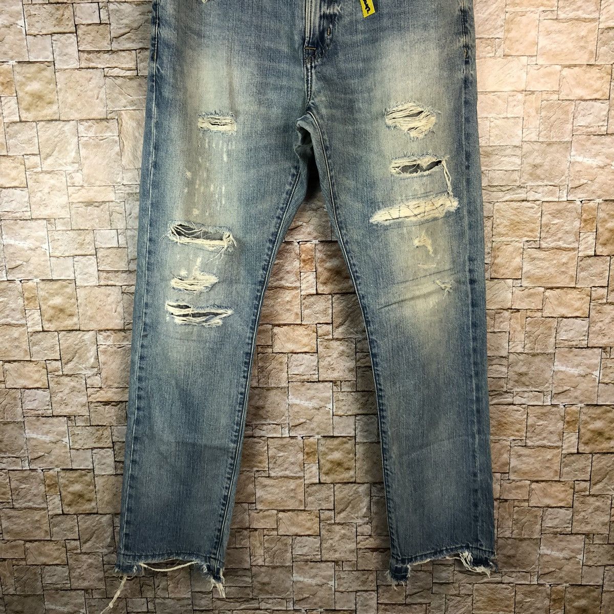 Japanese Brand Eagle American Outfitters Distressed Denim Pants #A1042 Size US 32 / EU 48 - 3 Thumbnail