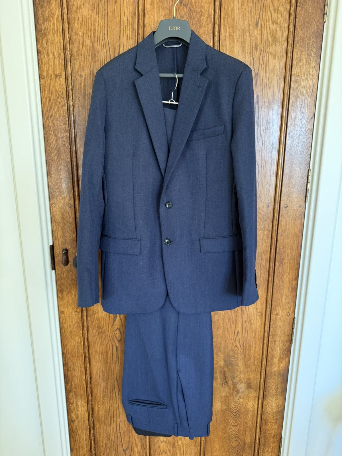 Dior Grail Dior KVA blue notch lapel unstructured blue suit 48 Size 38R - 2 Thumbnail
