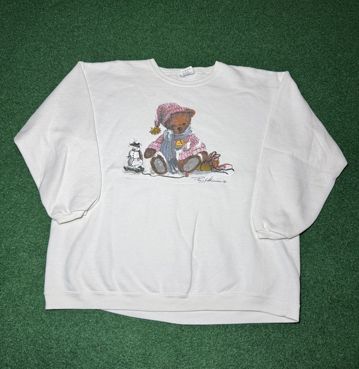 Vintage Vintage 90s Christmas Teddy Bear Winter Crewneck Sweatshirt Size L / US 10 / IT 46 - 1 Thumbnail
