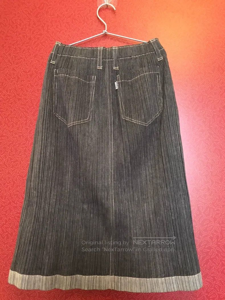 Issey Miyake Issey Miyake size:3 Denim Midi Skirt Size 31" - 4 Thumbnail