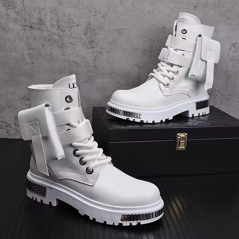 Japanese Brand Industrial Combat Boots - Split Leather with Tactical Pouch Size US 9 / EU 42 - 3 Thumbnail