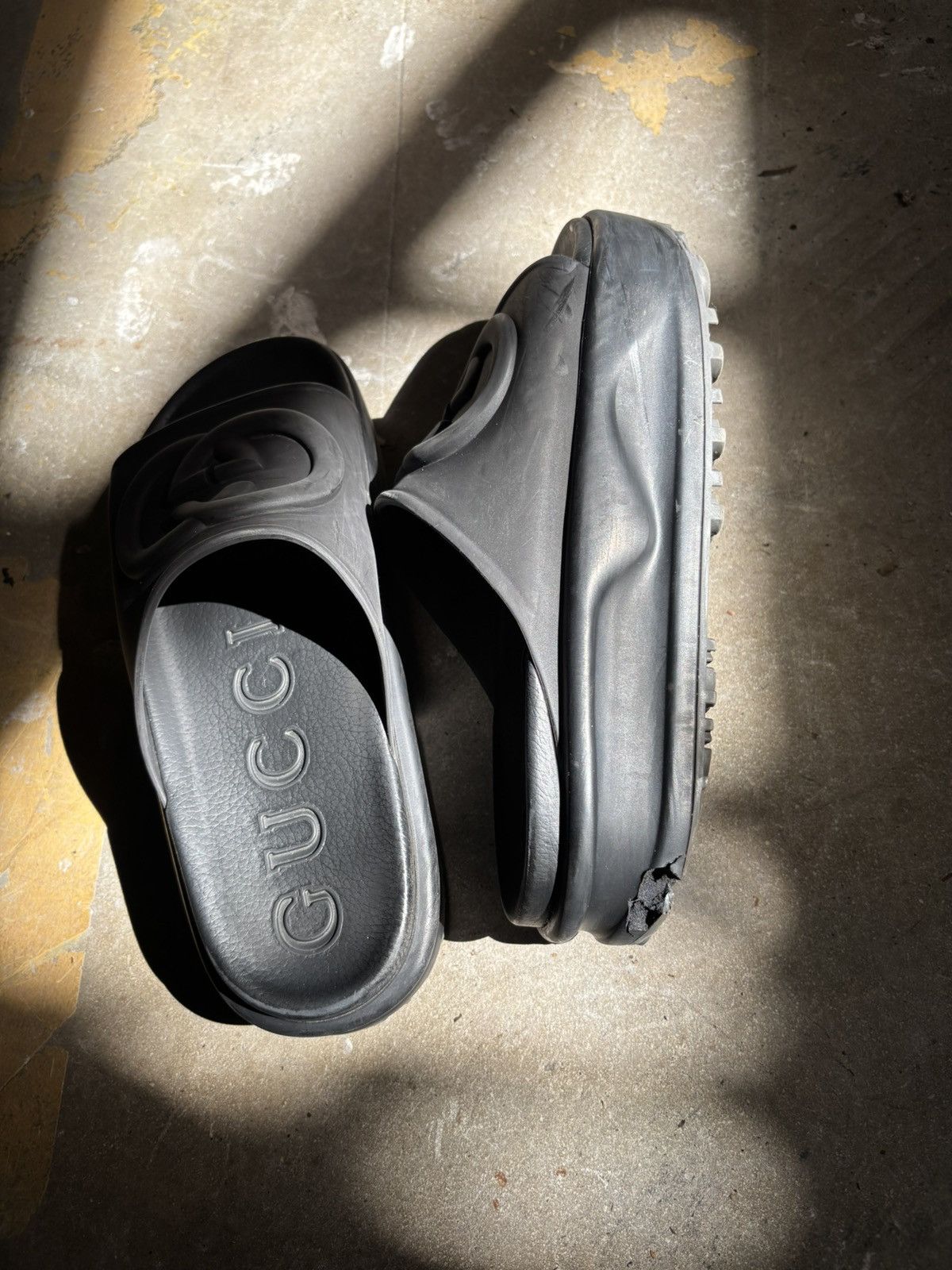 Gucci Gucci black platform slides Size US 8.5 / EU 41-42 - 10 Thumbnail