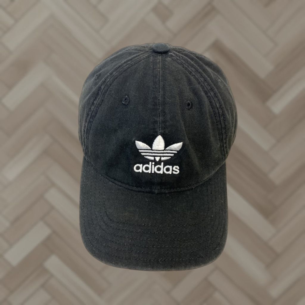 Adidas Adidas Men’s Originals Relaxed Strap Back Cap Hat Trefoil Black/White / 180 Size ONE SIZE - 1 Thumbnail