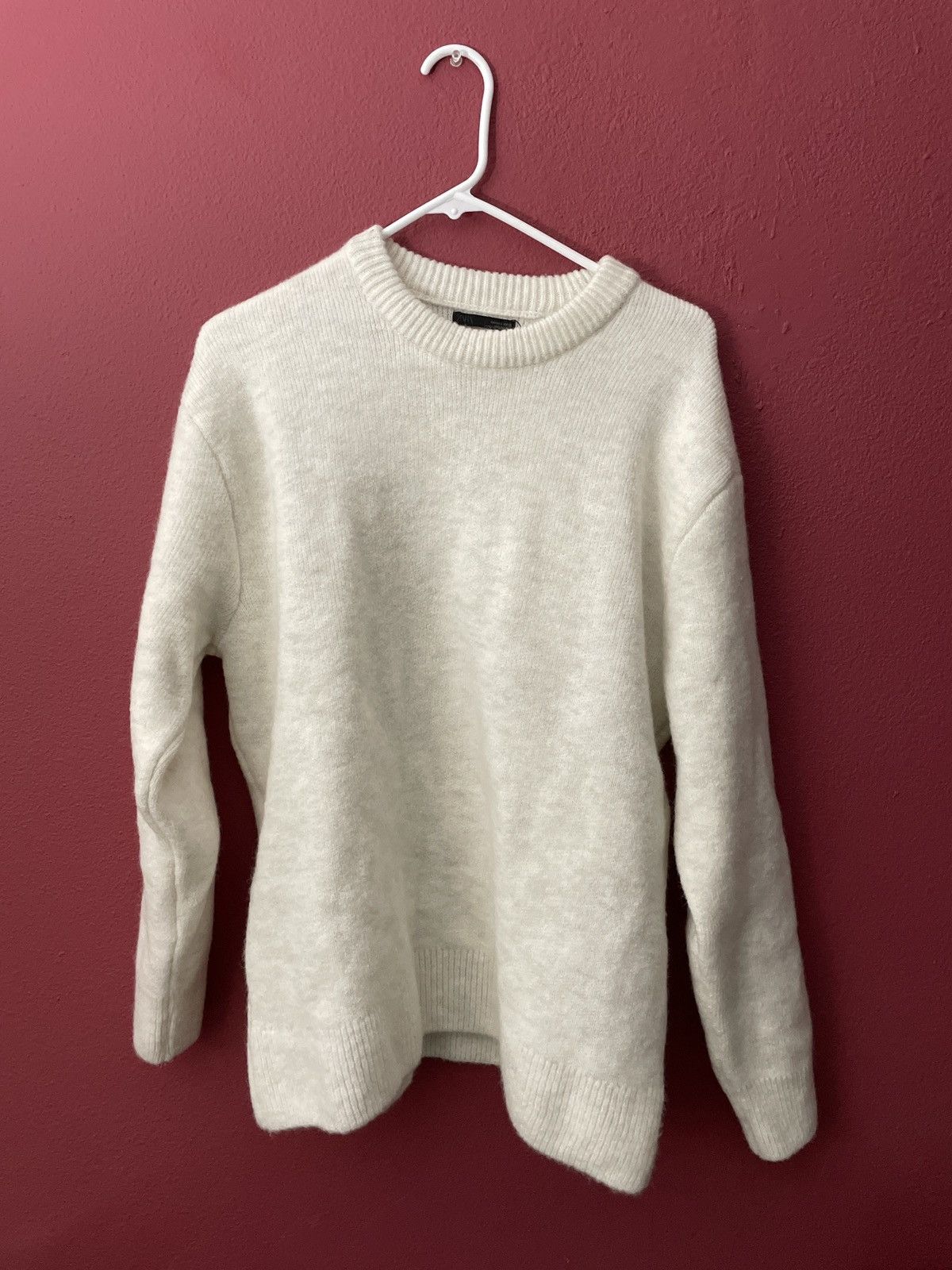 Zara Zara white knit sweater Size US L / EU 52-54 / 3 - 1 Thumbnail