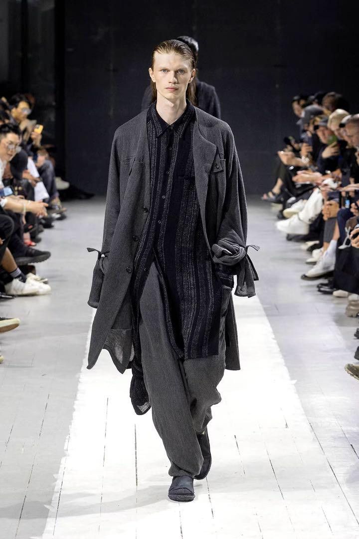 Yohji Yamamoto POUR HOMME 24ss runway linen cotton mixed shirts HS-B31-012 Size US L / EU 52-54 / 3 - 1 Thumbnail