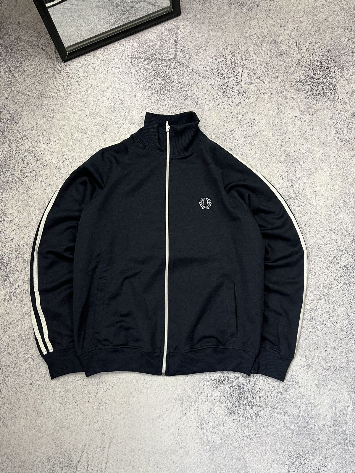 Fred Perry Vintage Fred Perry Track Jacket Sweater Striped Logo Y2k Size US M / EU 48-50 / 2 - 1 Thumbnail