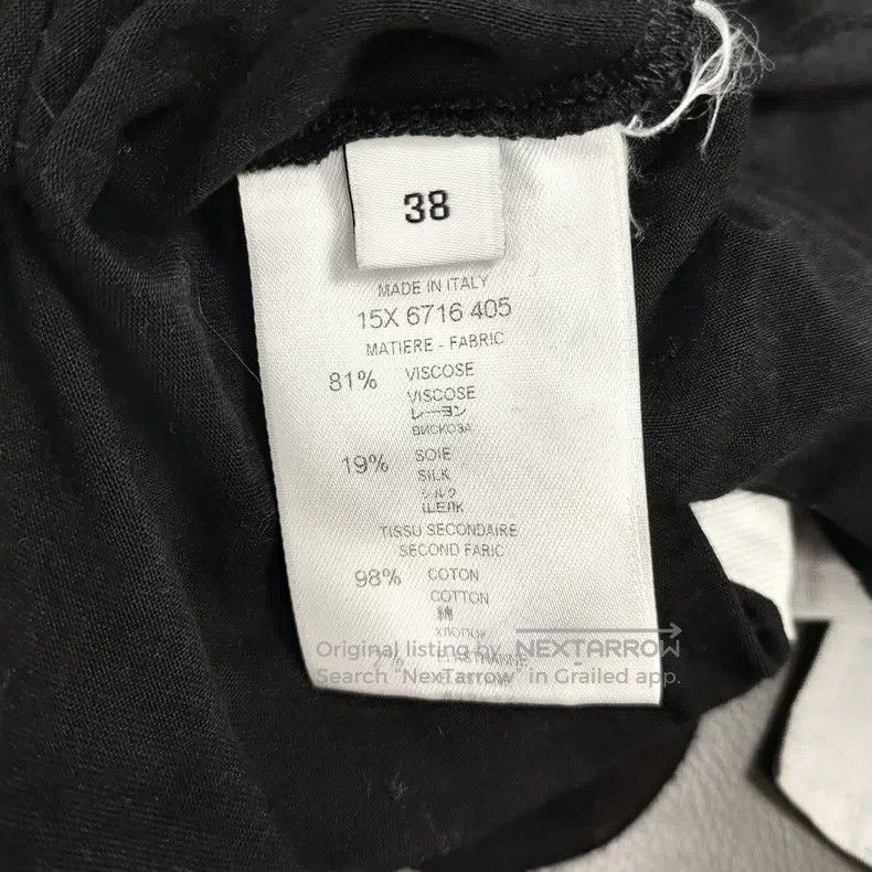Givenchy Givenchy Size38 Black and White Color Block Long Sleeve T-S Size US M / EU 48-50 / 2 - 5 Thumbnail