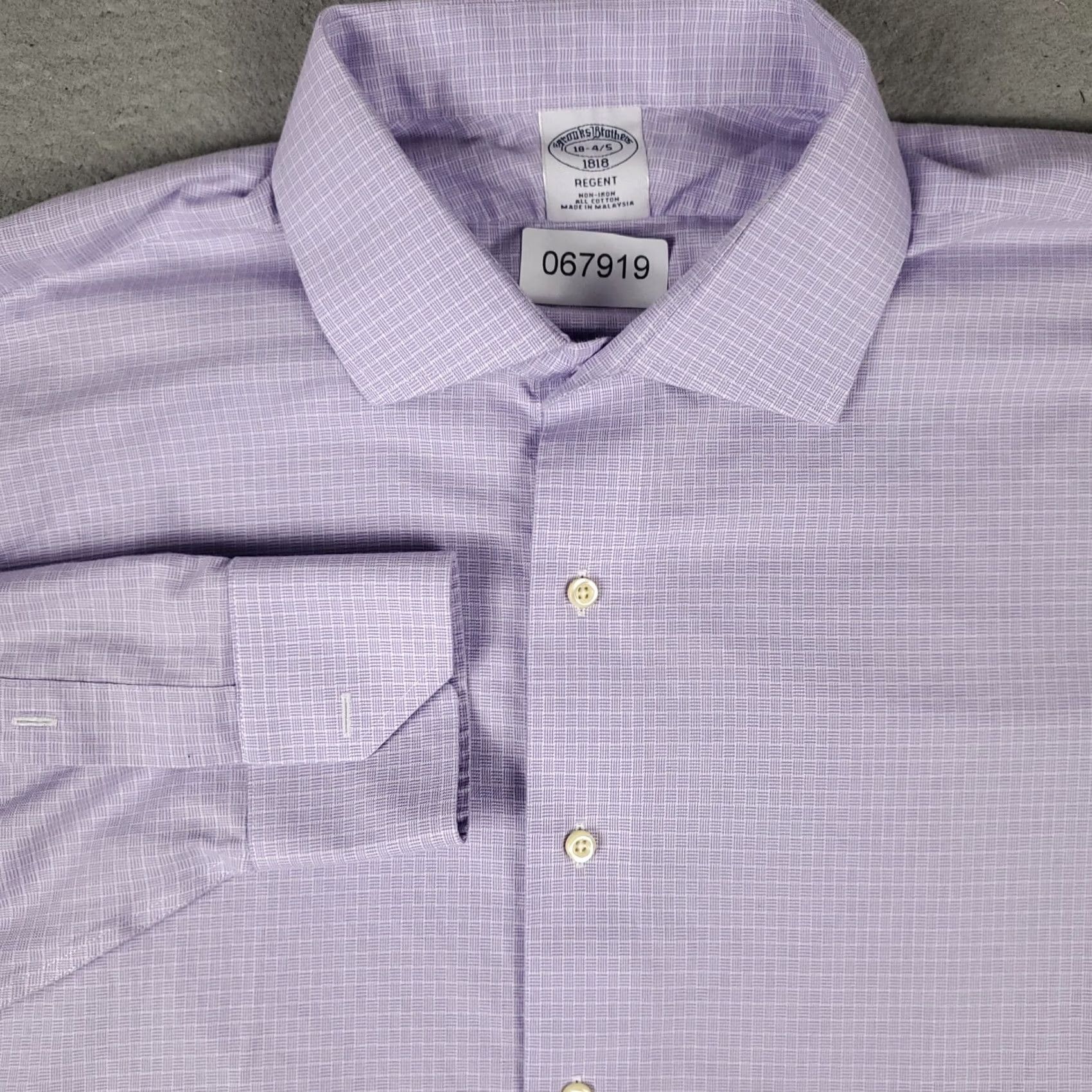 Brooks Brothers Brooks Brothers Shirt Mens 18 Purple Plaid Regent Button Up Long Sleeve Size US XXL / EU 58 / 5 - 2 Thumbnail