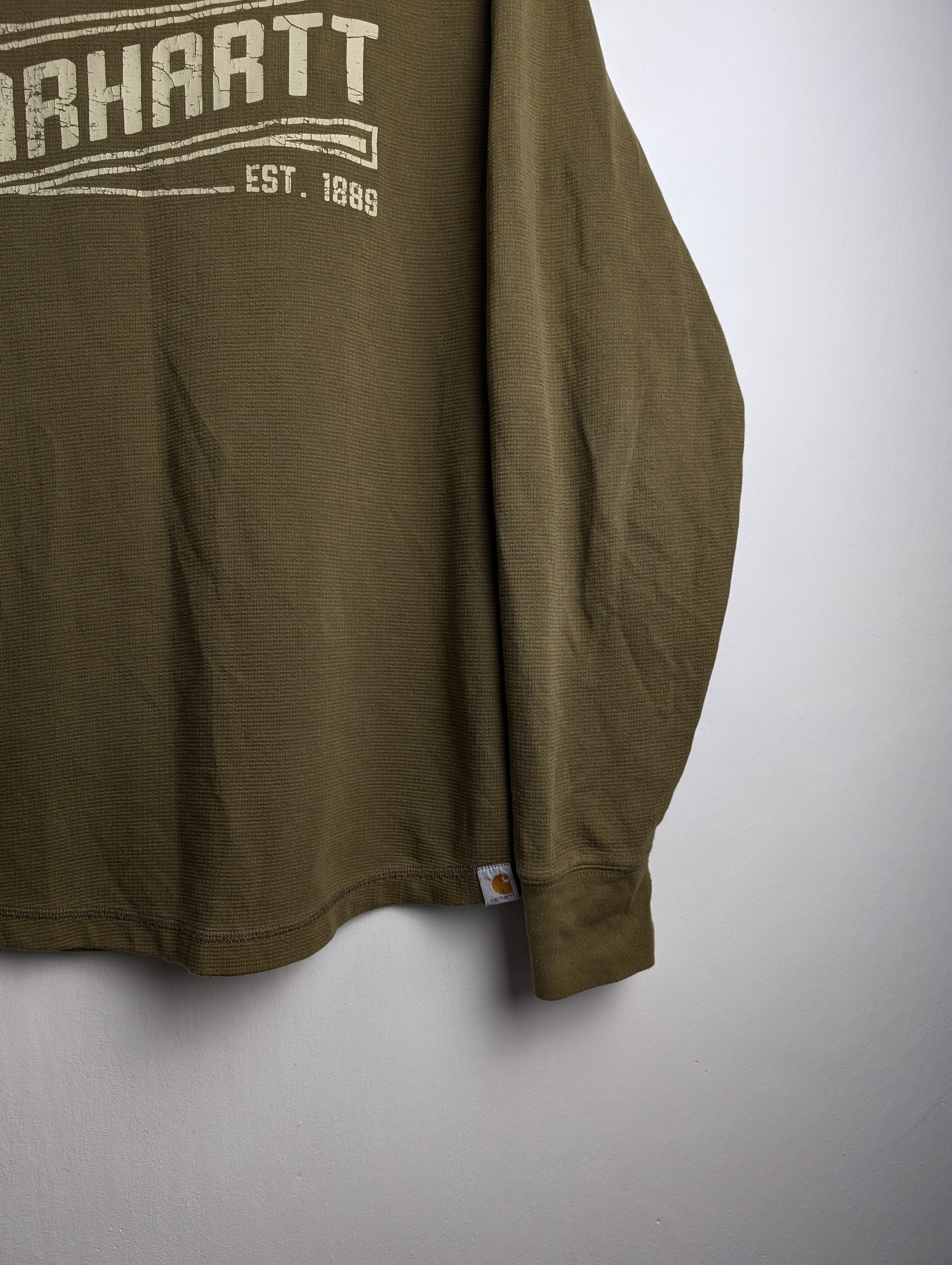 Carhartt × Carhartt Wip Khaki Green Carhartt WIP Long Sleeve T-Shirt Size US L / EU 52-54 / 3 - 3 Thumbnail