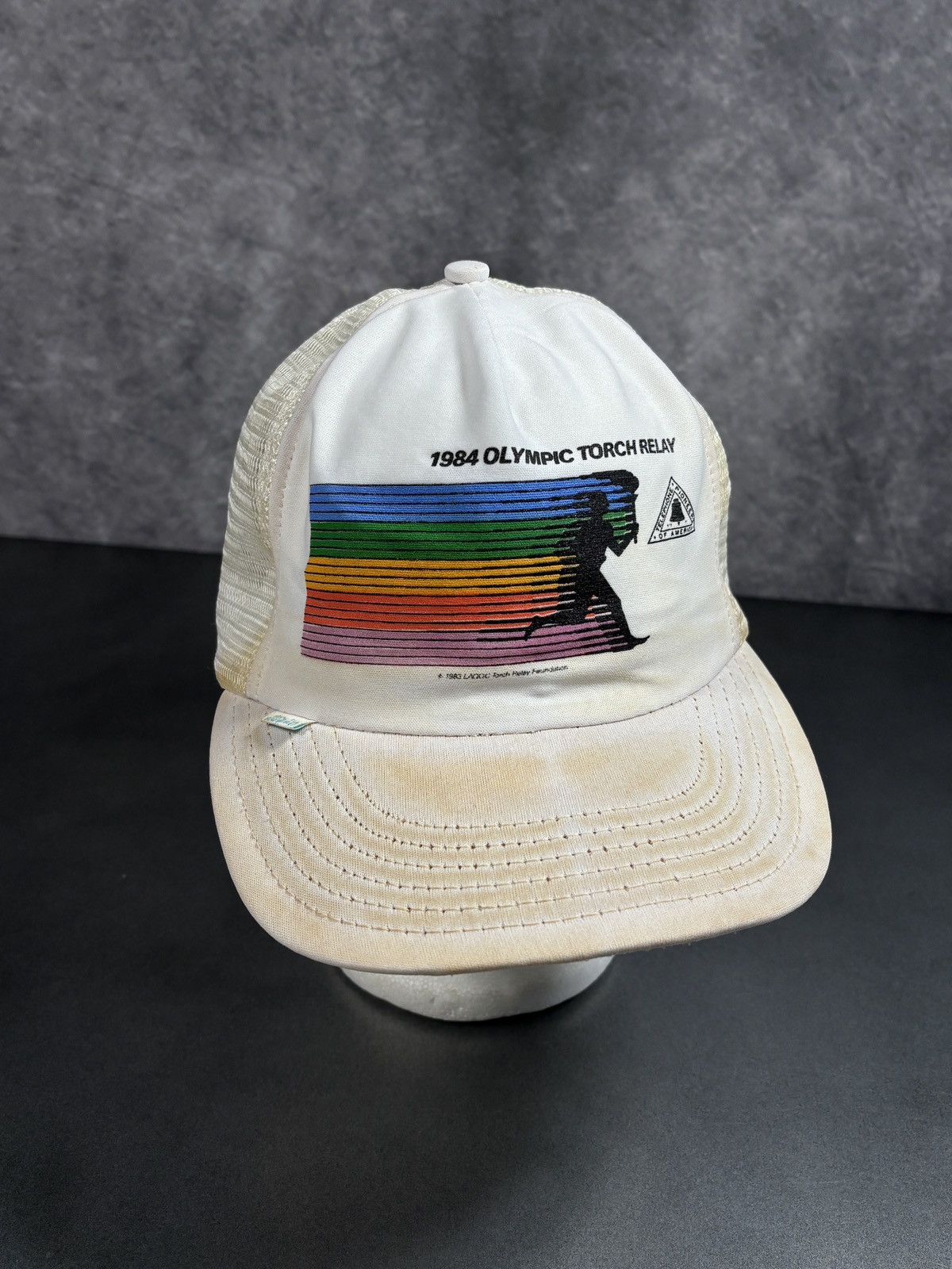 Levi's Vintage Levi's Trucker Hat 1984 Olympics Torch Staff Promo Size ONE SIZE - 16 Thumbnail
