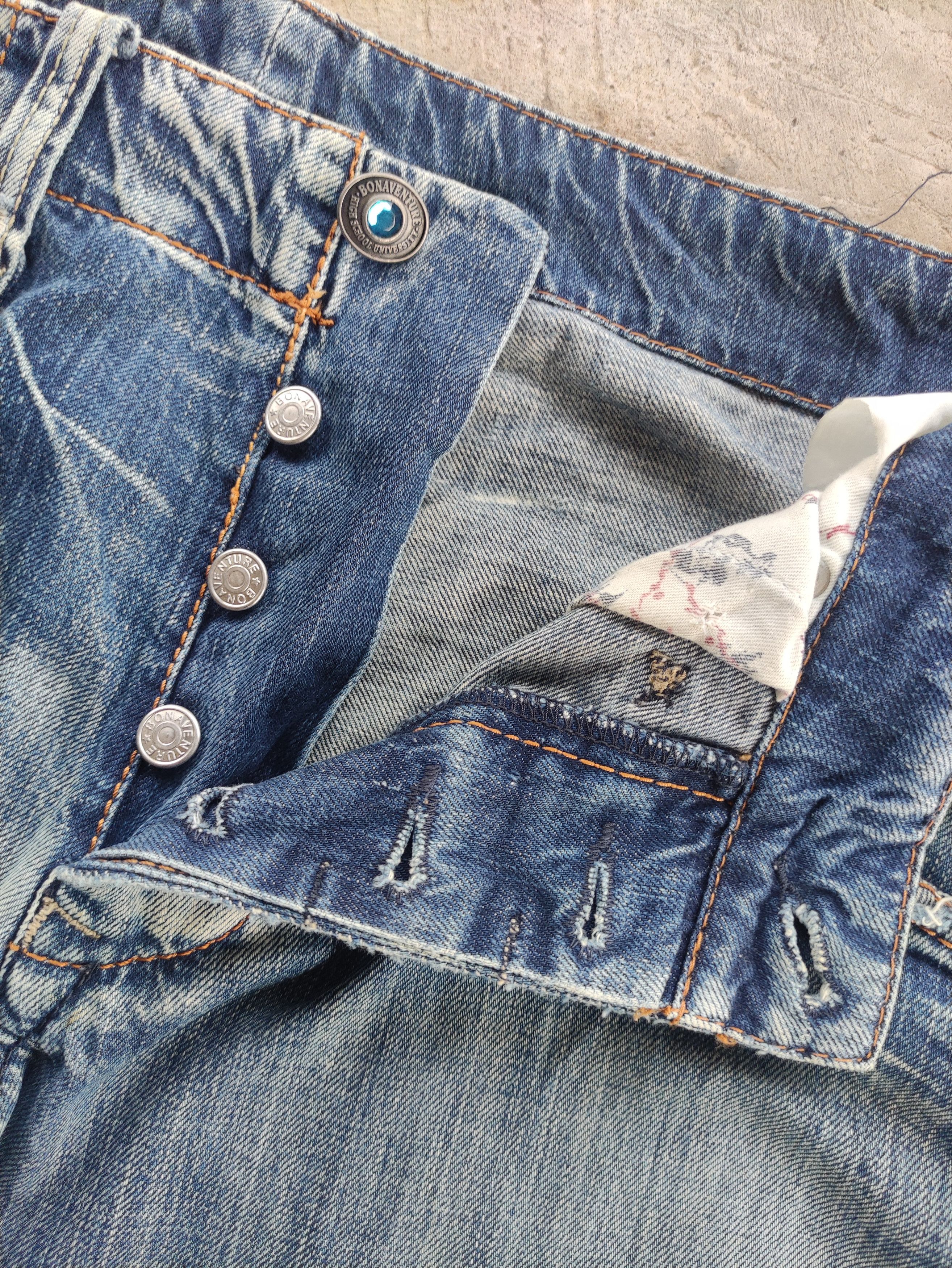 Japanese Brand Vintage Bonavanture Button Flare Jean Distressed Faded denim Size US 32 / EU 48 - 5 Thumbnail