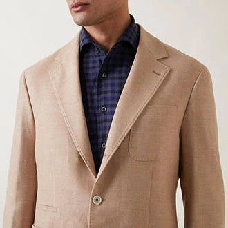 Brunello Cucinelli 0924 Woven Jacket Silk in Beige Size US S / EU 44-46 / 1 - 4 Thumbnail