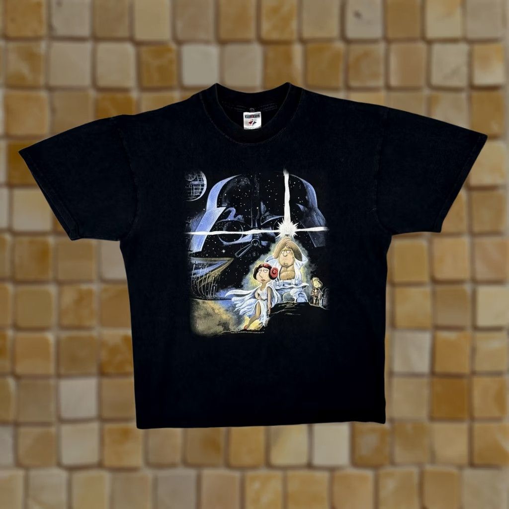 Jerzees VINTAGE Jerzees T-Shirt Cartoon Family Guy Blue Harvest Black Large Sleeved Short Sleeve Round Neck 2007 Mens Jerzees Size US L / EU 52-54 / 3 - 1 Thumbnail
