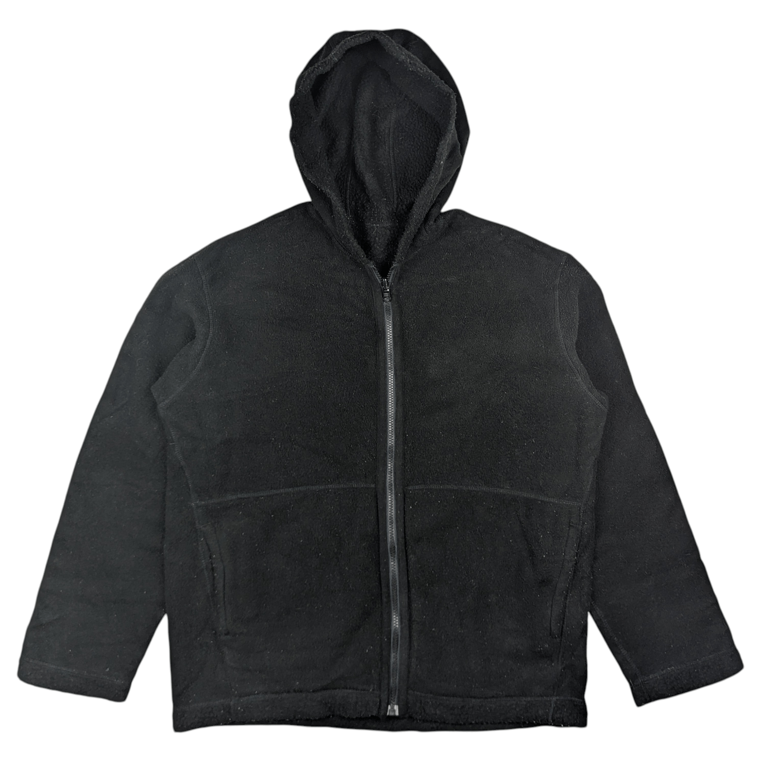 Uniqlo Vintage 90's UNIQLO Zipper Up Reversible Fleece Hoodie Size US L / EU 52-54 / 3 - 9 Thumbnail
