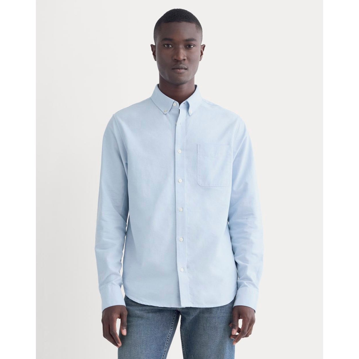 Everlane Everlane Classic Oxford Shirt Light Blue Mens Size US XL / EU 56 / 4 - 1 Thumbnail