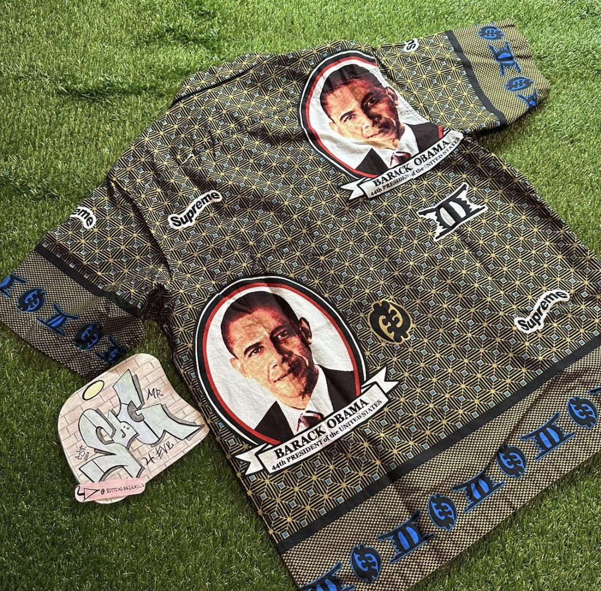 Supreme SS17 Supreme Obama Button Up Shirt Green Size Medium Size US M / EU 48-50 / 2 - 2 Thumbnail