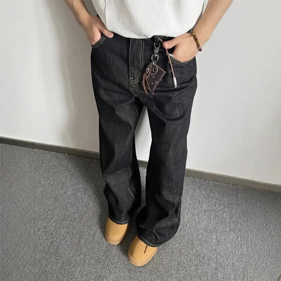 Japanese Brand Retro straight leg micro flared jeans Size US 32 / EU 48 - 4 Thumbnail