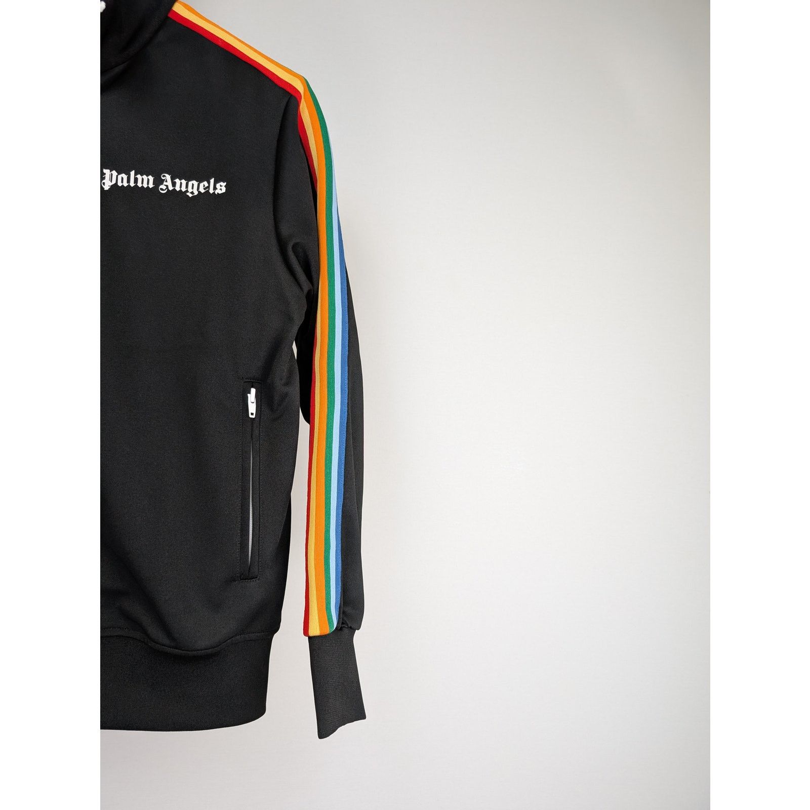 Palm Angels o1rshd1 Rain Bow Track Jacket in Black/Multicolor Size US M / EU 48-50 / 2 - 2 Thumbnail