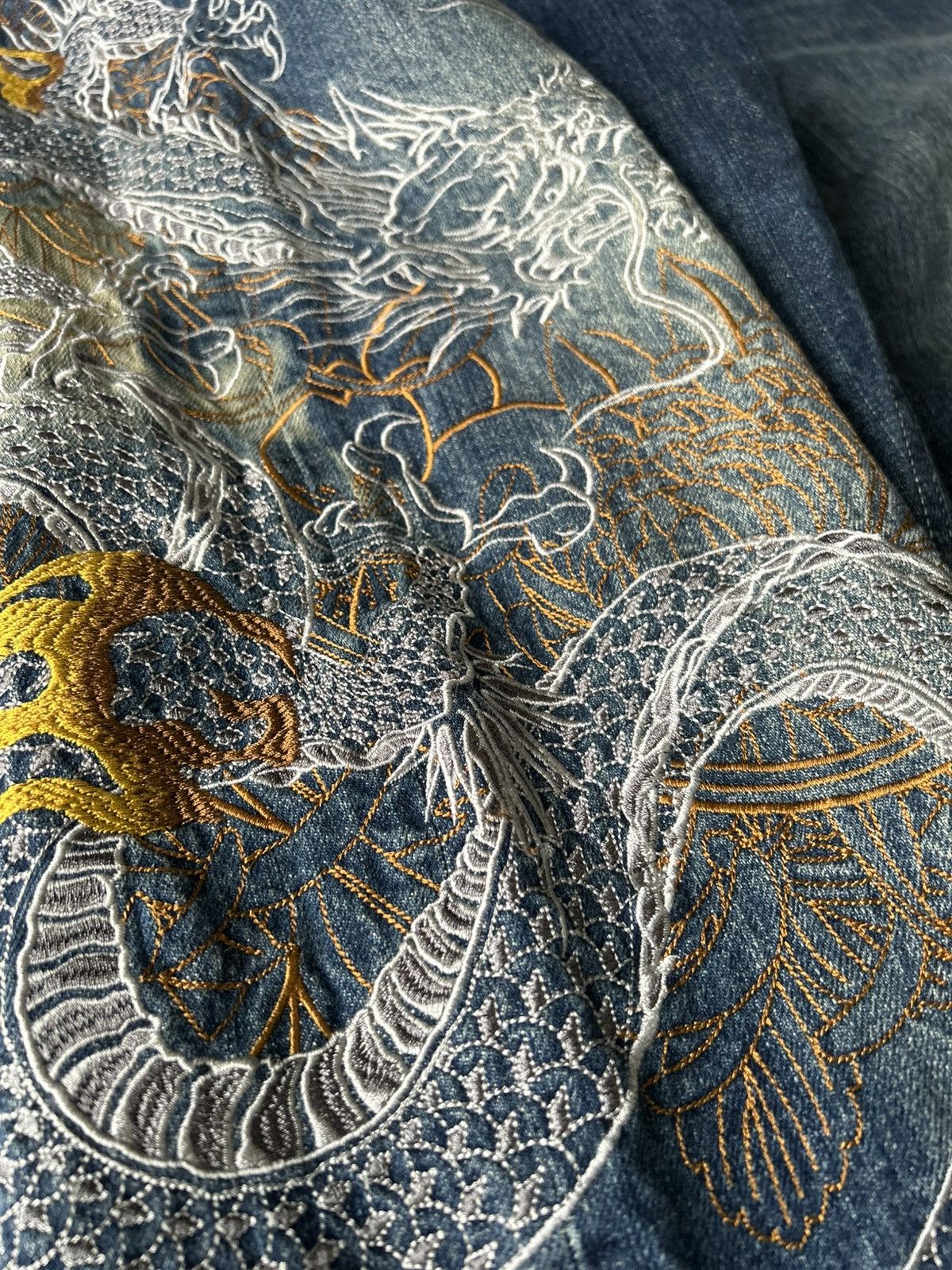Karakuri Tamashii Overprint Dragon Embroidery Karakuri Jeans Size US 44 / EU 60 - 7 Thumbnail