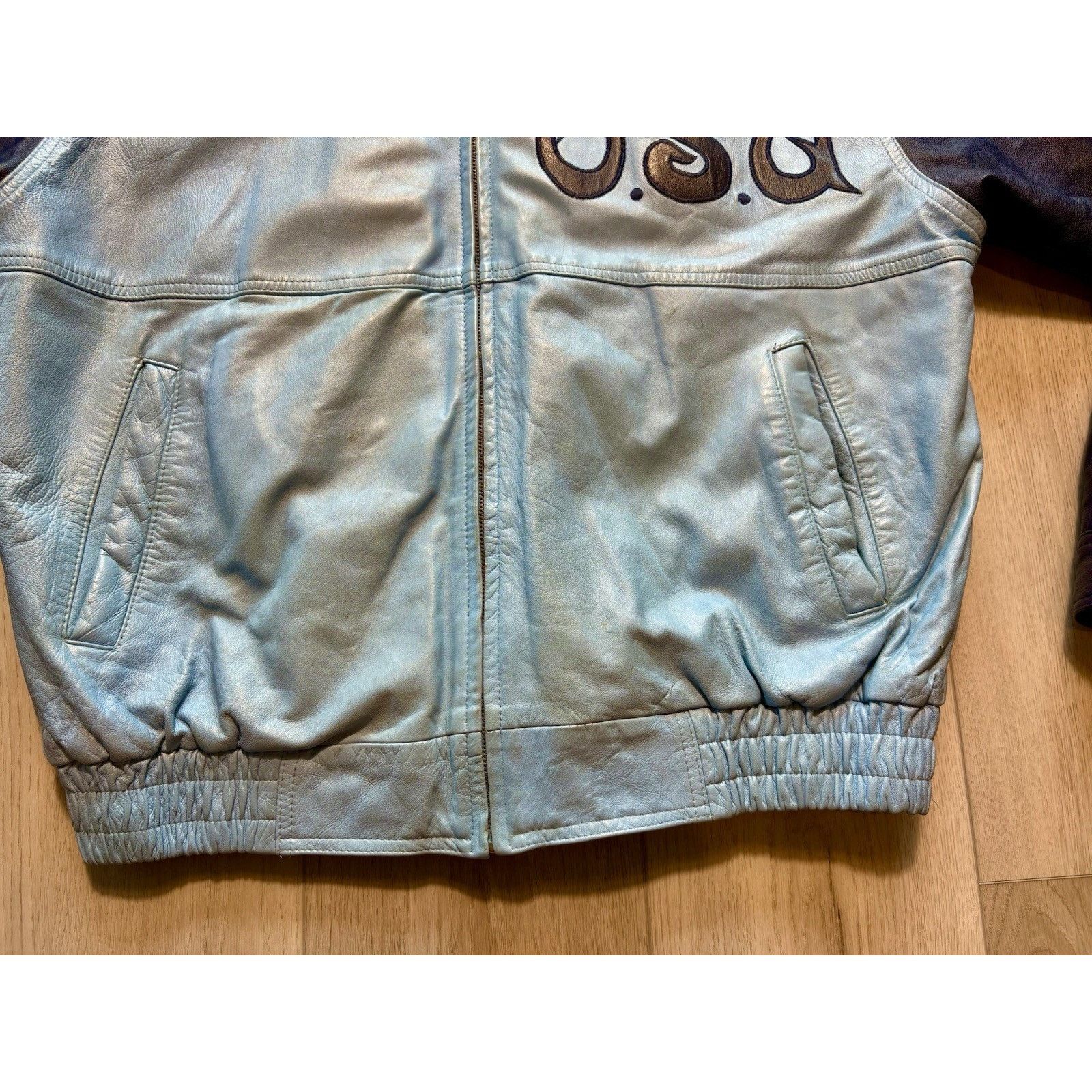 Leather VTG 90s Old School University Streetwear XL Leather Jacket Size US XL / EU 56 / 4 - 10 Thumbnail