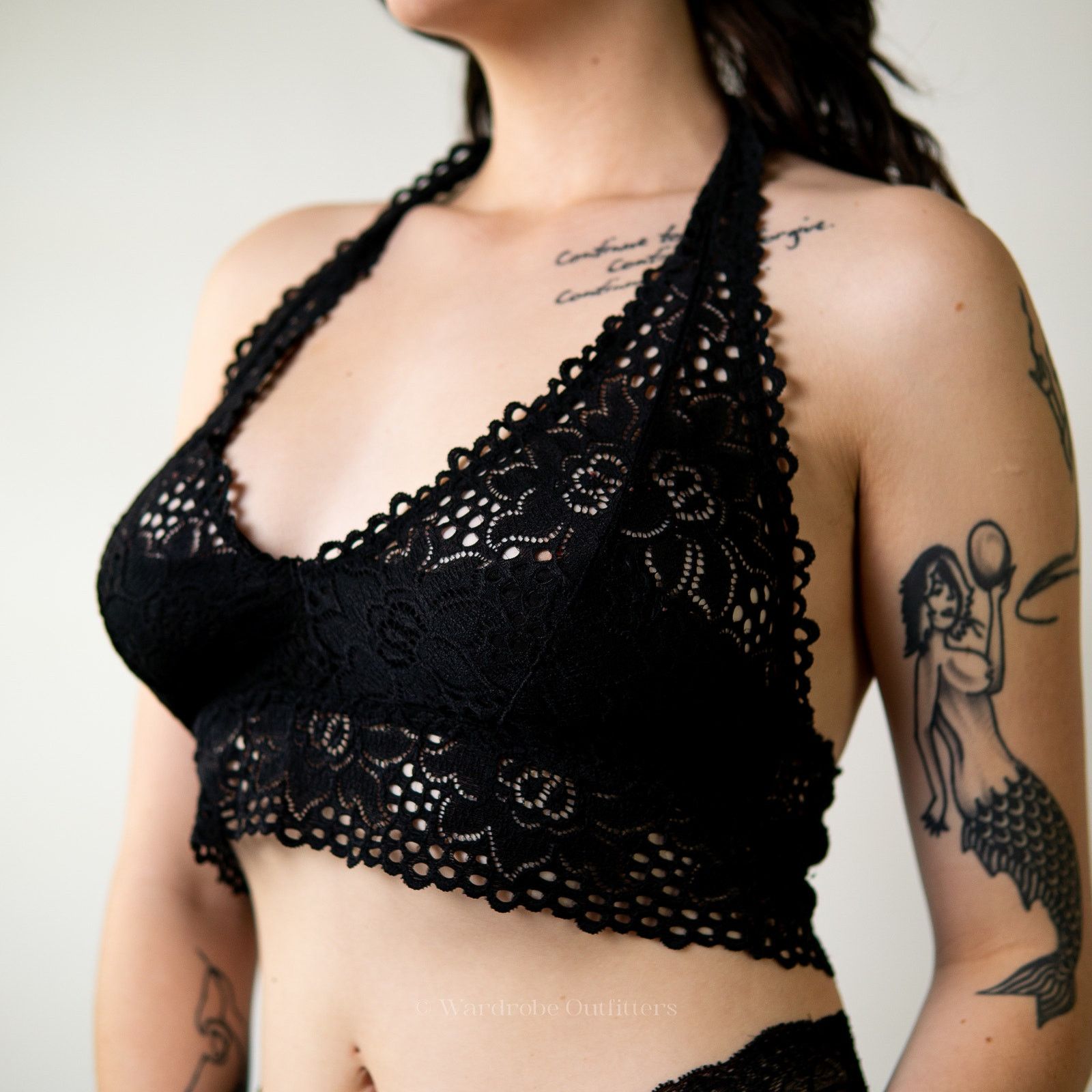 Designer Younita Black Lace Lingerie Bra Size ONE SIZE - 2 Thumbnail